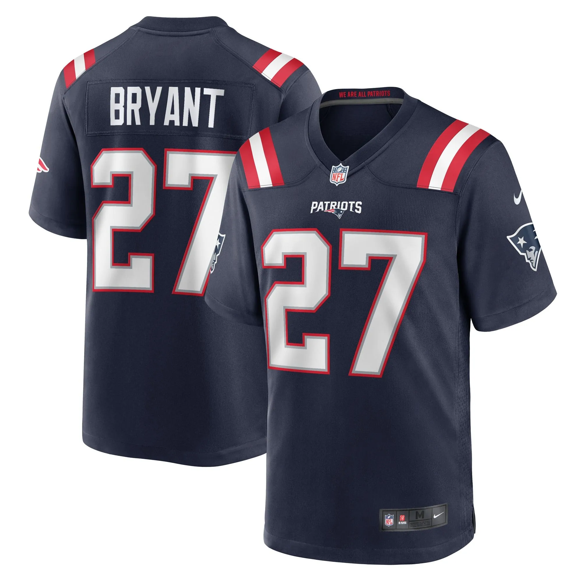 Myles Bryant New England Patriots  Game Player Jersey - Navy