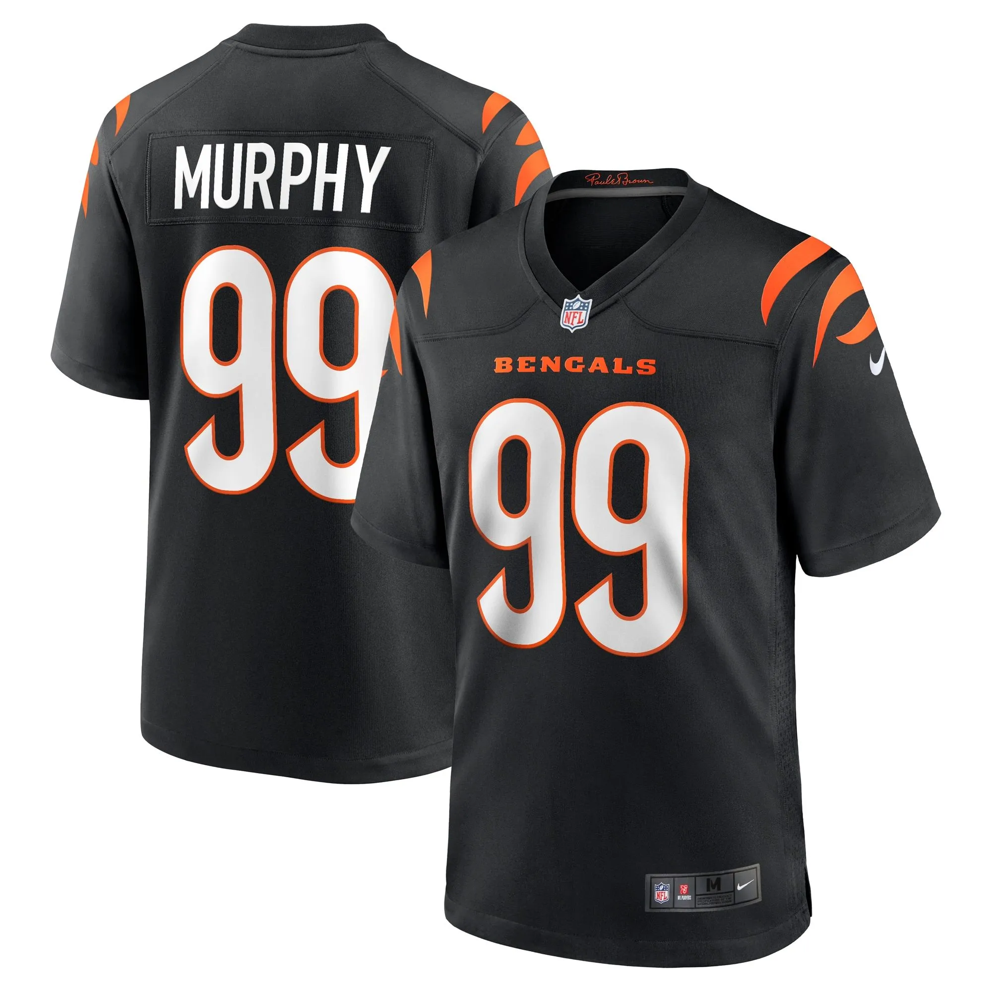 Myles Murphy Cincinnati Bengals  2023 NFL Draft First Round Pick Game Jersey - Black