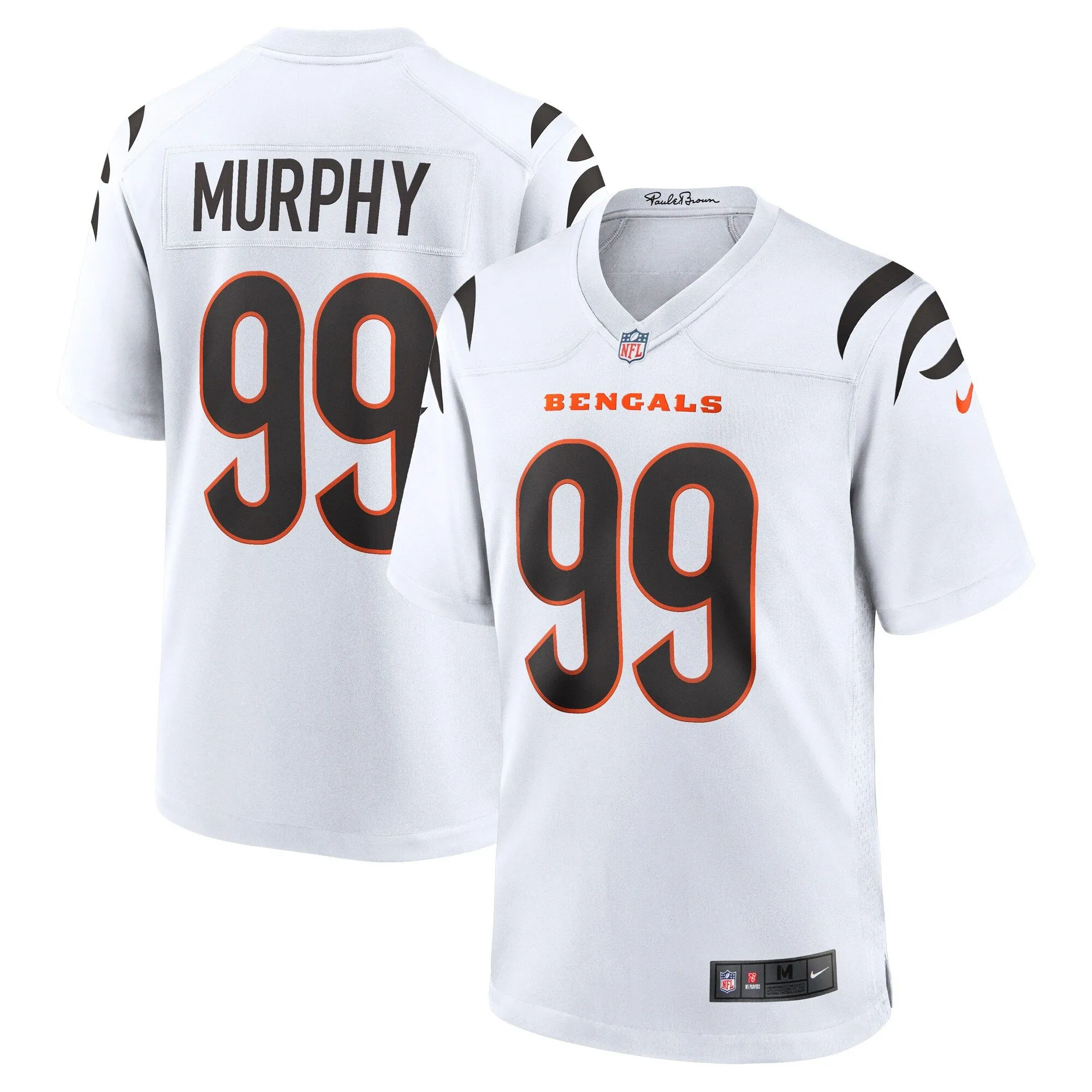 Myles Murphy Cincinnati Bengals  Team Game Jersey - White