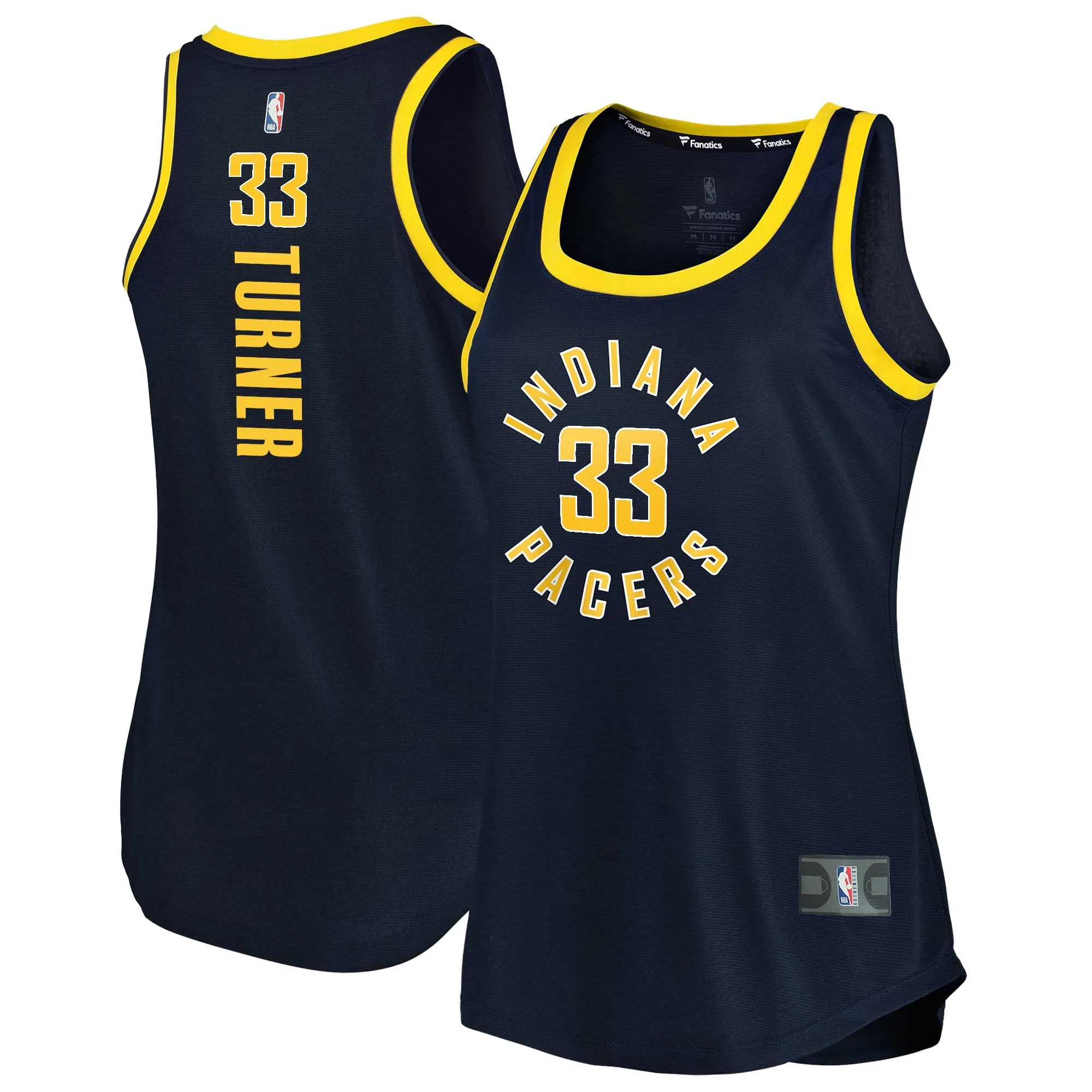 Myles Turner Indiana Pacers Fanatics Branded Women's Fast Break Tank Jersey - Icon Edition - Navy