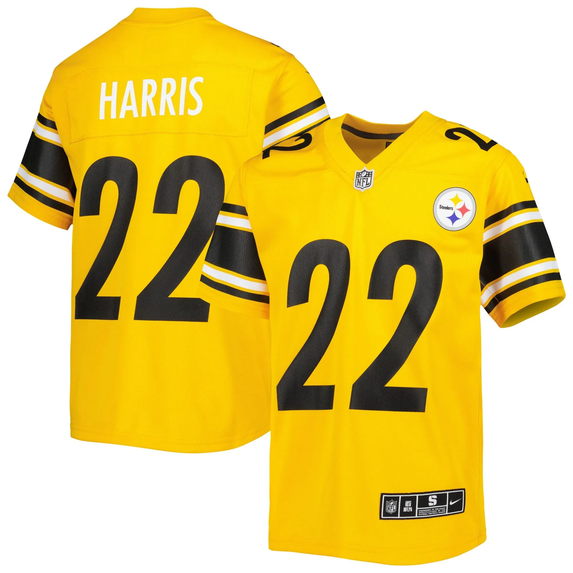 Najee Harris Pittsburgh Steelers  Youth Inverted Game Jersey - Gold