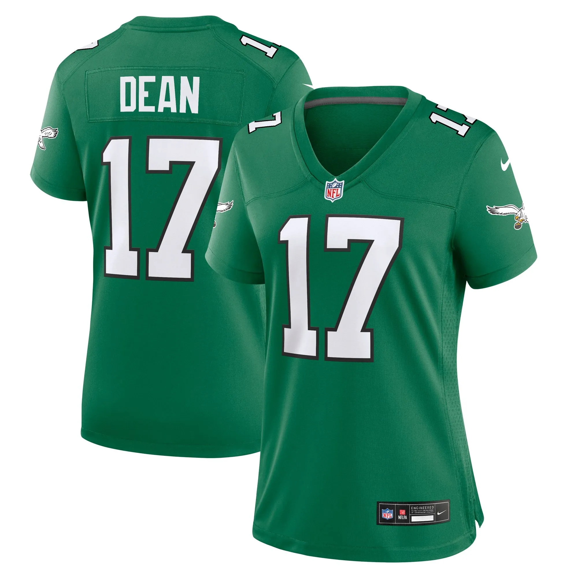 Nakobe Dean Philadelphia Eagles  Women's Alternate Game Jersey - Kelly Green