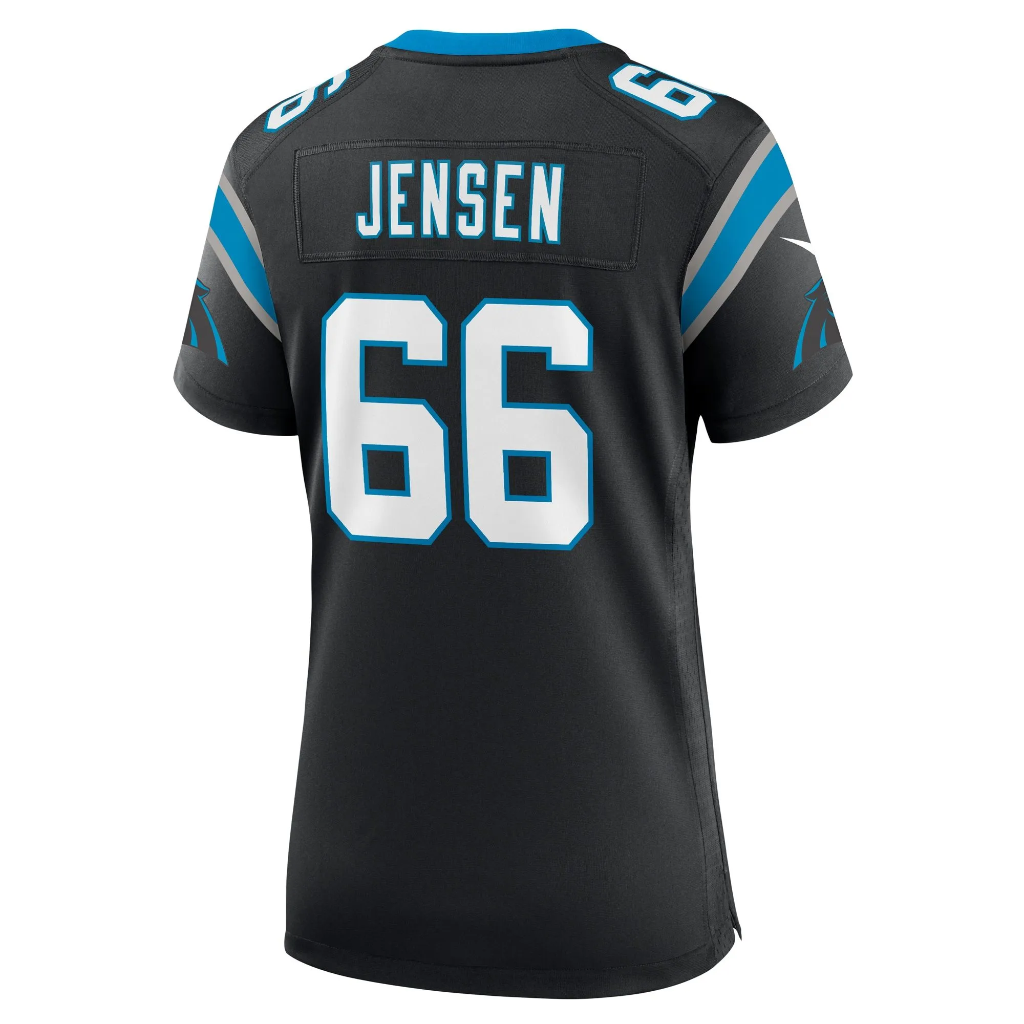 Nash Jensen Carolina Panthers  Women's Team Game Jersey -  Black