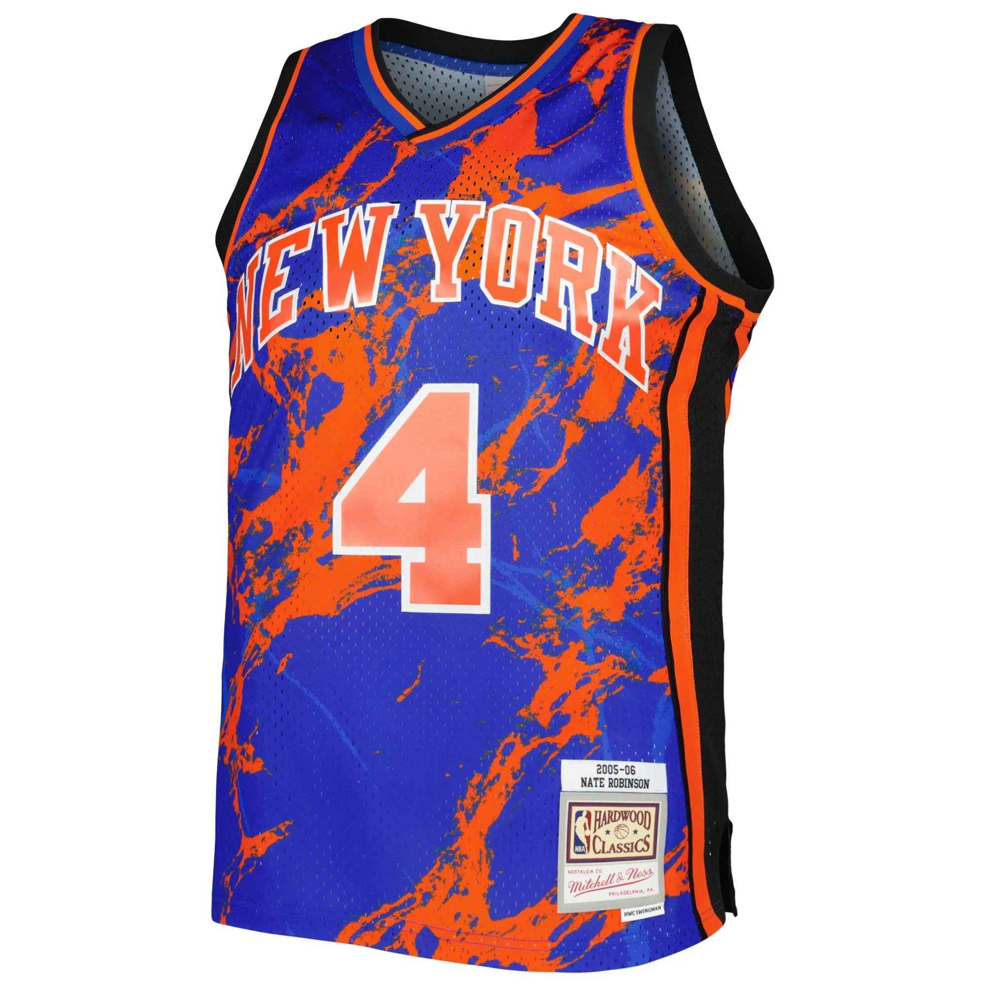 Nate Robinson New York Knicks Mitchell & Ness 2005/06 Hardwood Classics Marble Swingman Jersey - Blue