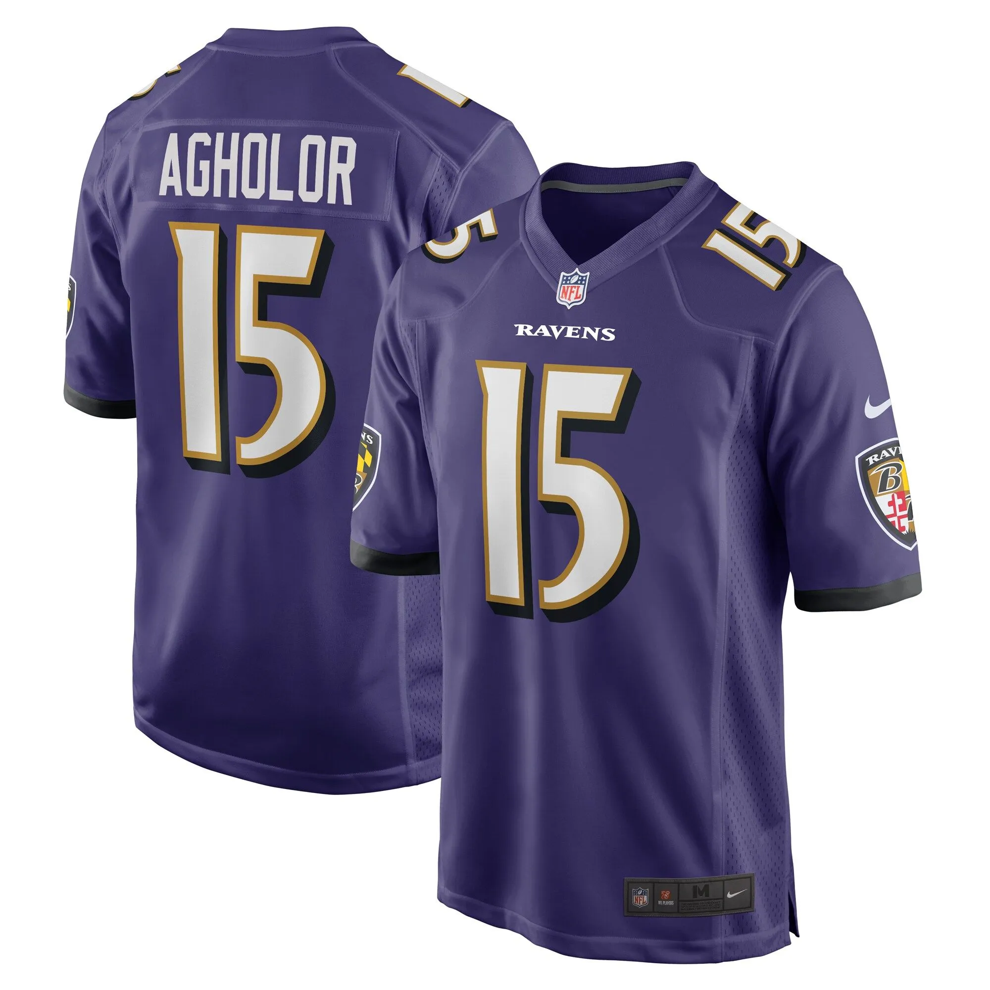 Nelson Agholor Baltimore Ravens  Game Jersey - Purple