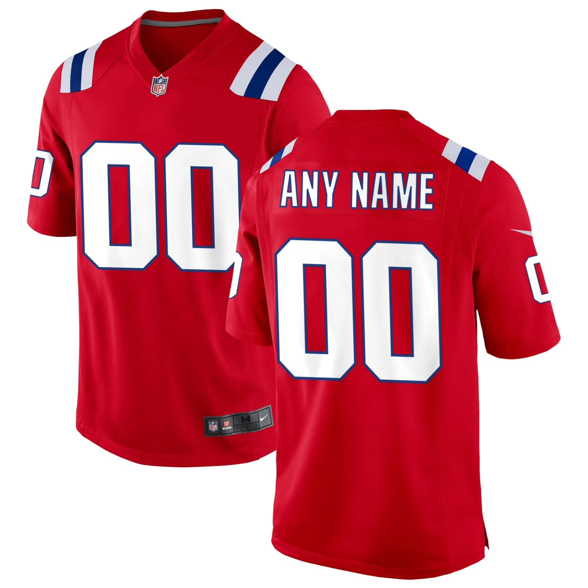 New England Patriots  Alternate Custom Jersey - Red