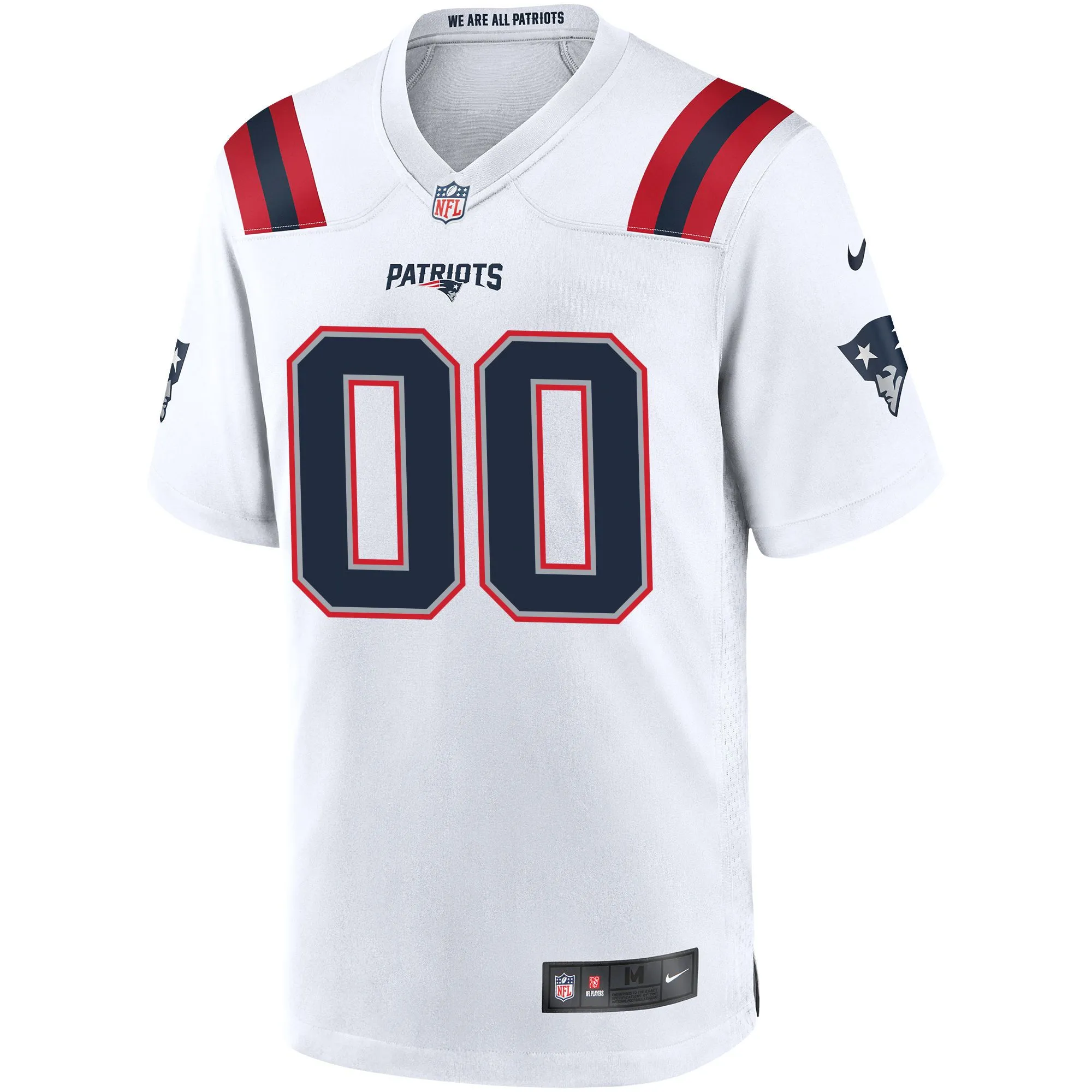 New England Patriots  Custom Game Jersey - White