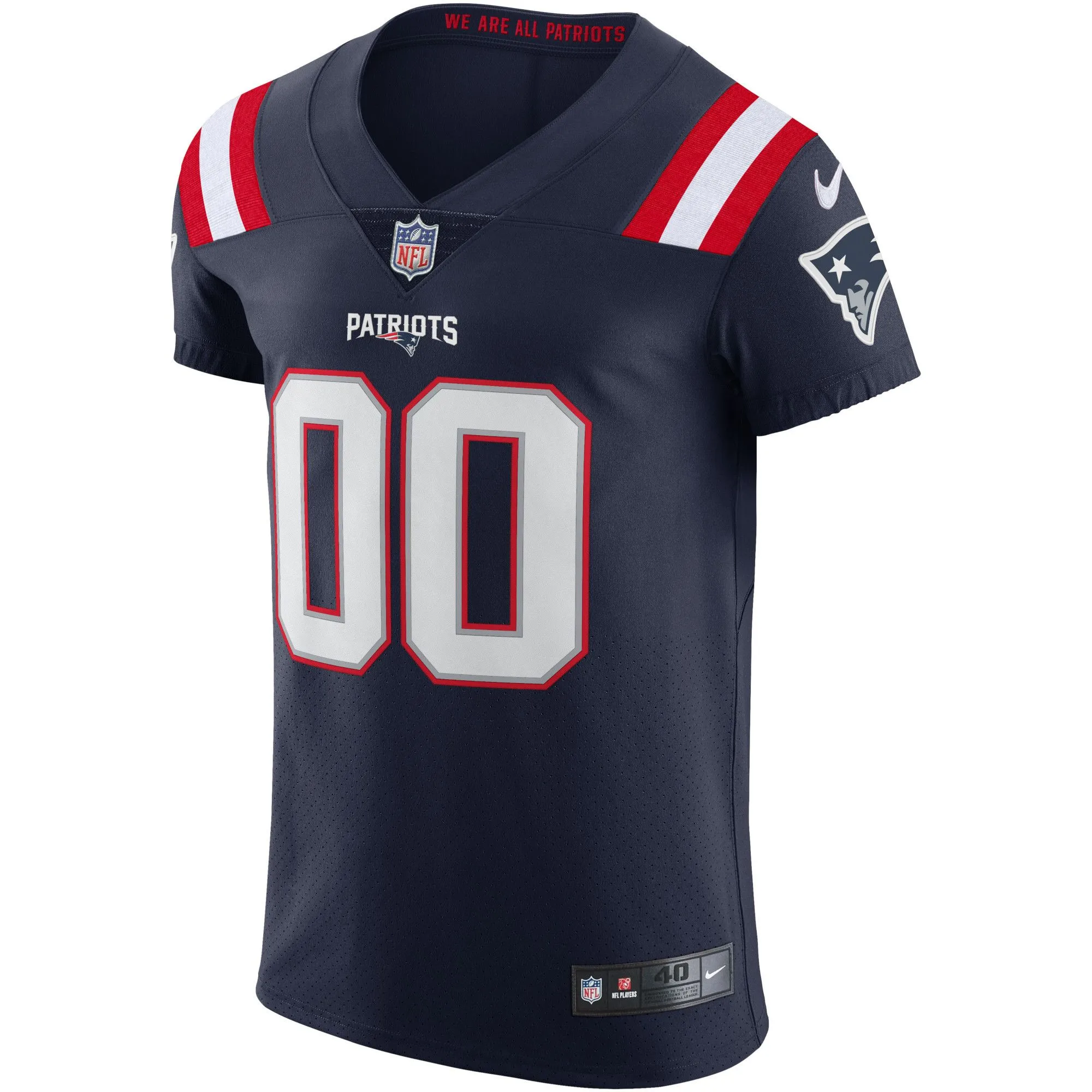 New England Patriots  Vapor Elite Custom Jersey - Navy