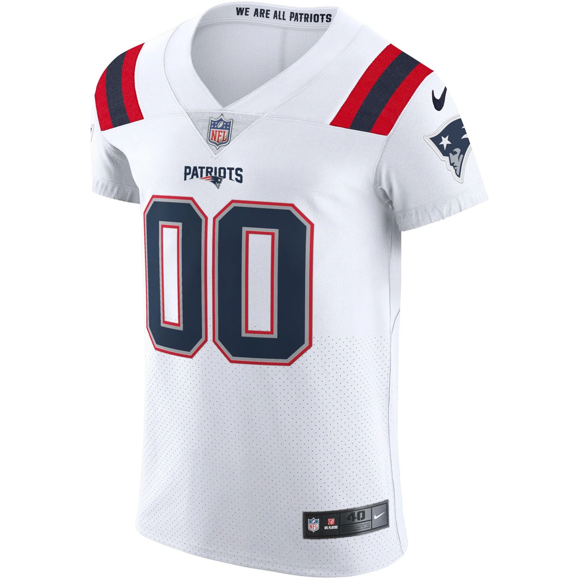 New England Patriots  Vapor Elite Custom Jersey - White