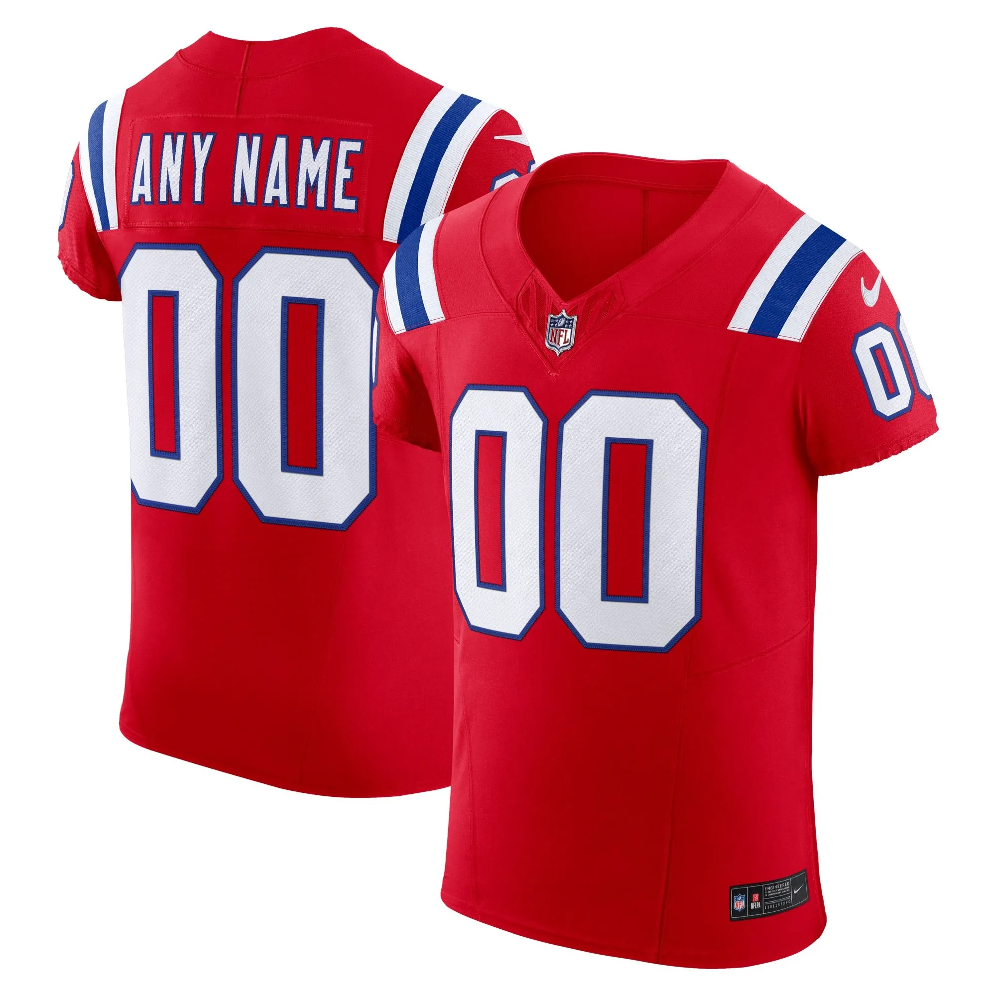 New England Patriots  Vapor F.U.S.E. Elite Custom Jersey - Red