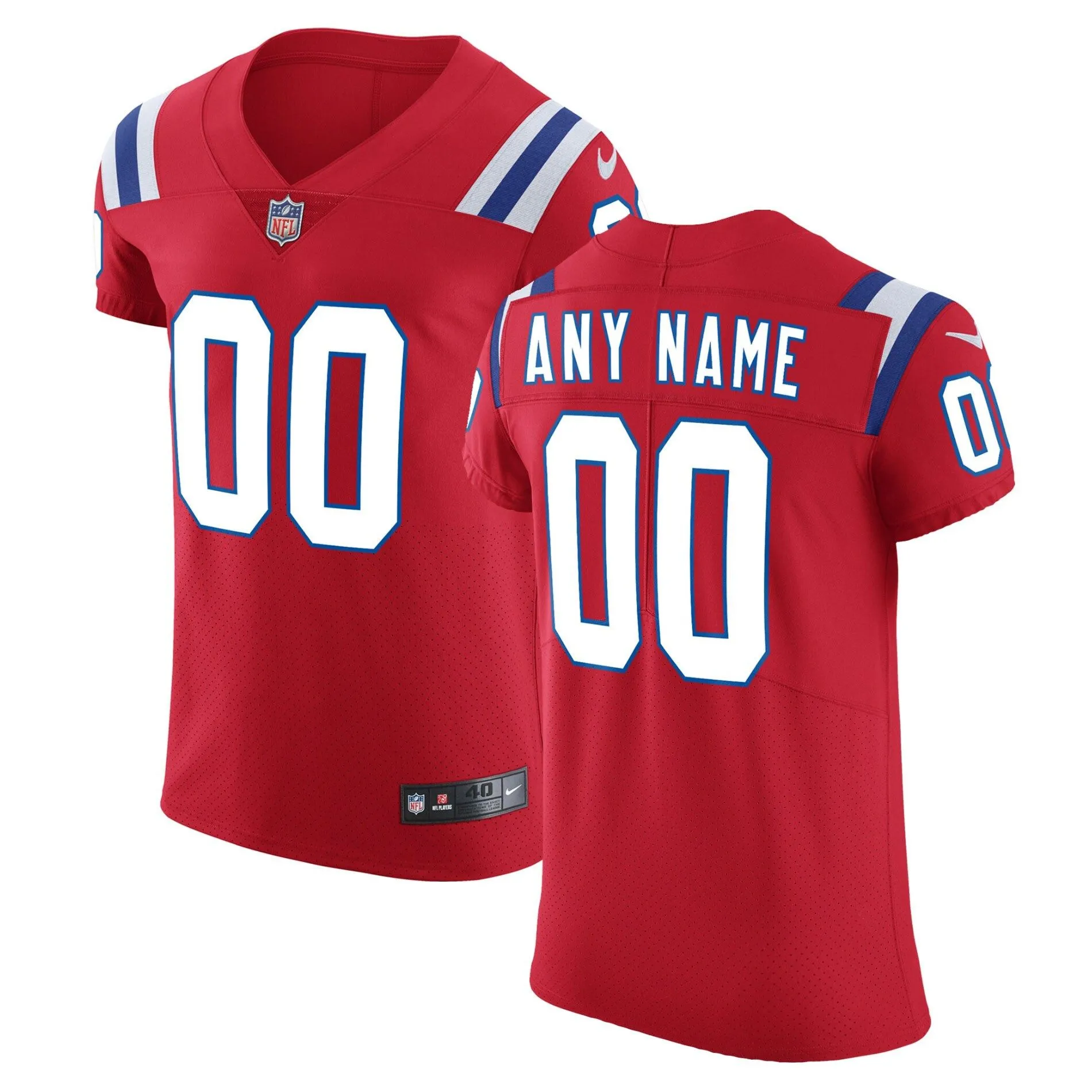 New England Patriots  Vapor Untouchable Custom Elite Jersey - Red