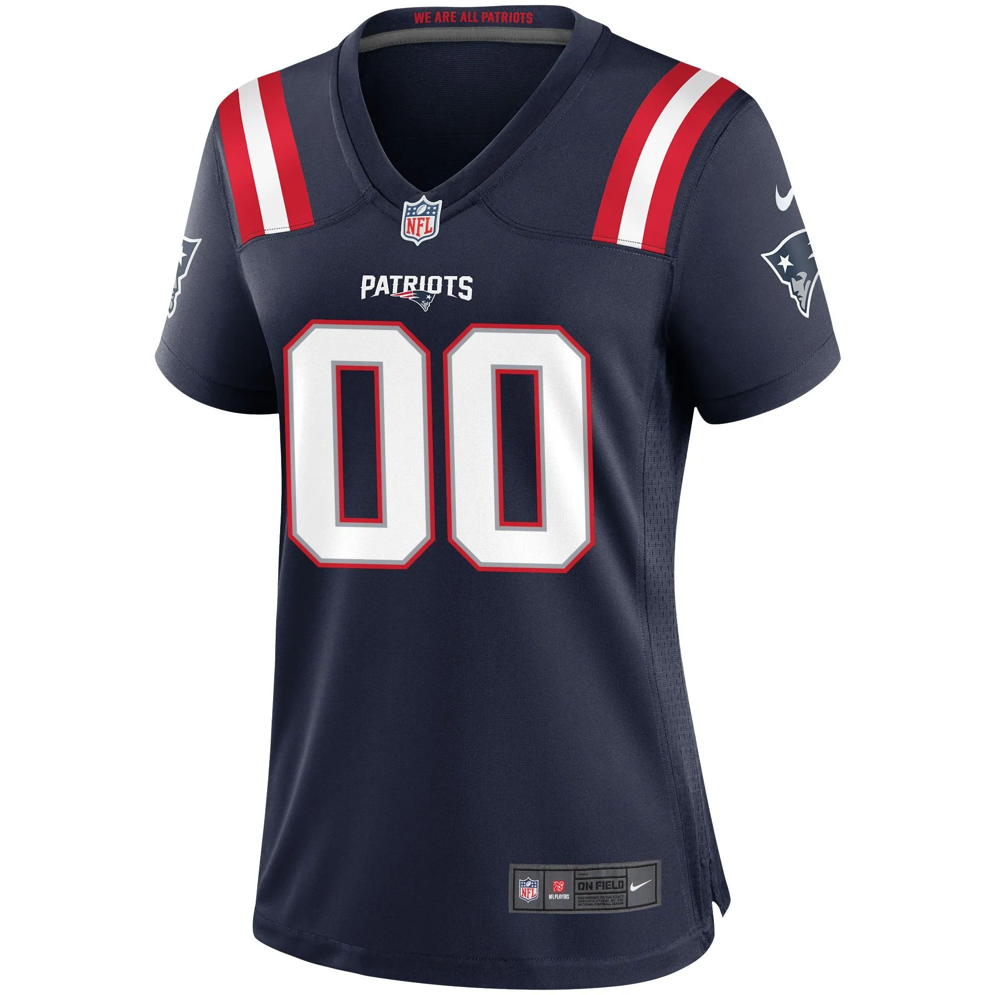 New England Patriots  Women's Custom Game Jersey - Navy