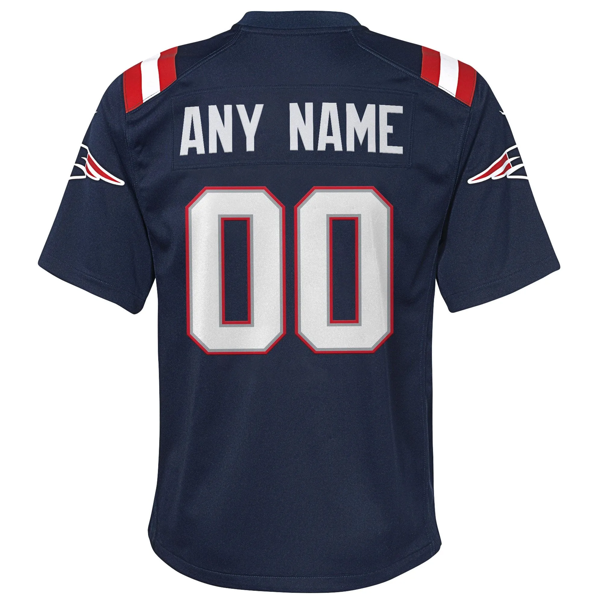 New England Patriots  Youth Custom Game Jersey - Navy