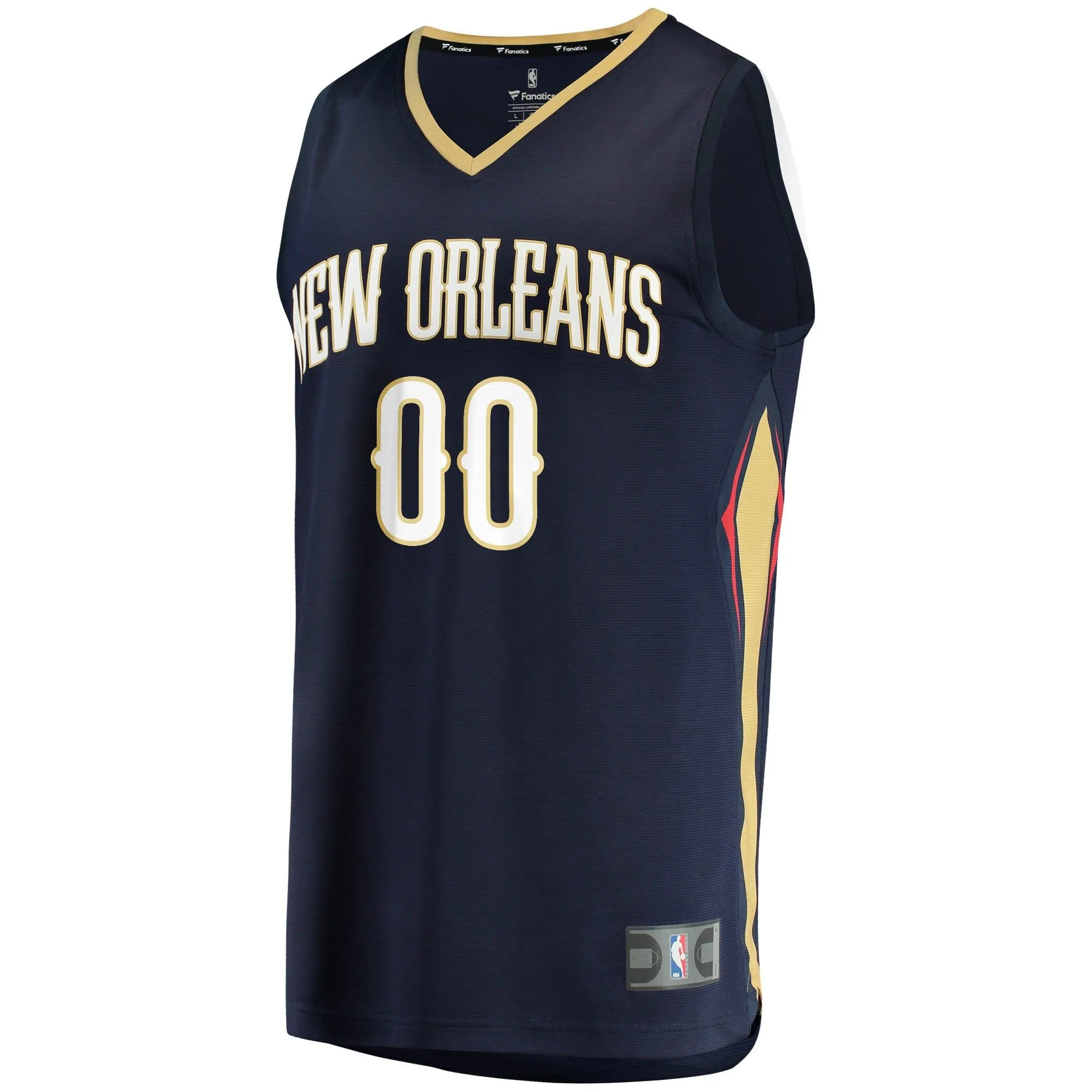 New Orleans Pelicans Fanatics Branded Fast Break Custom Replica Jersey Navy - Icon Edition