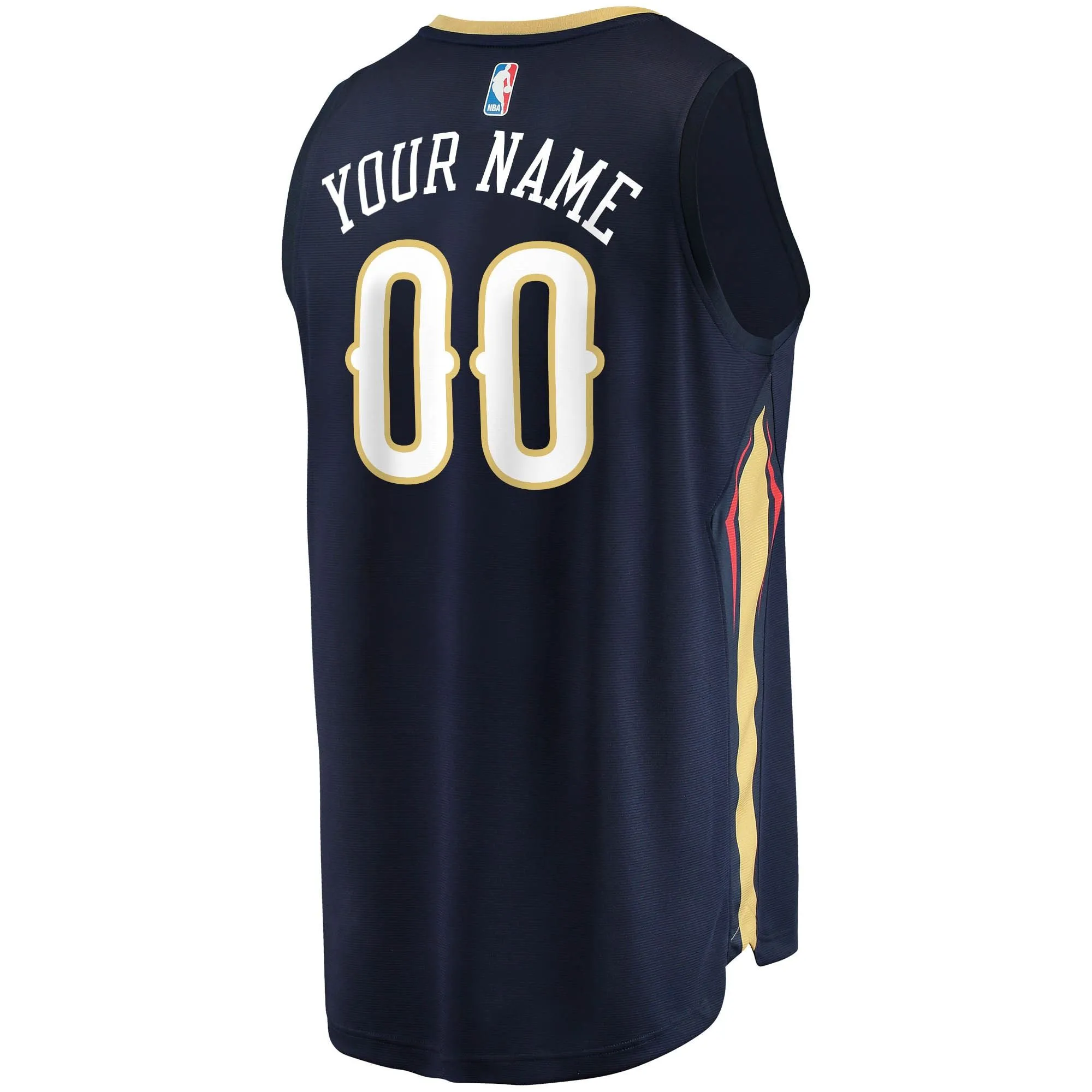 New Orleans Pelicans Fanatics Branded Fast Break Custom Replica Jersey Navy - Icon Edition