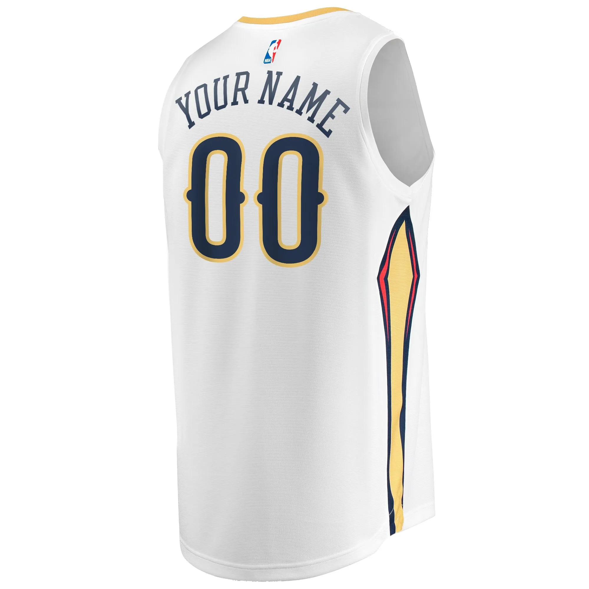 New Orleans Pelicans Fanatics Branded Youth Fast Break Replica Custom Jersey - Association Edition - White