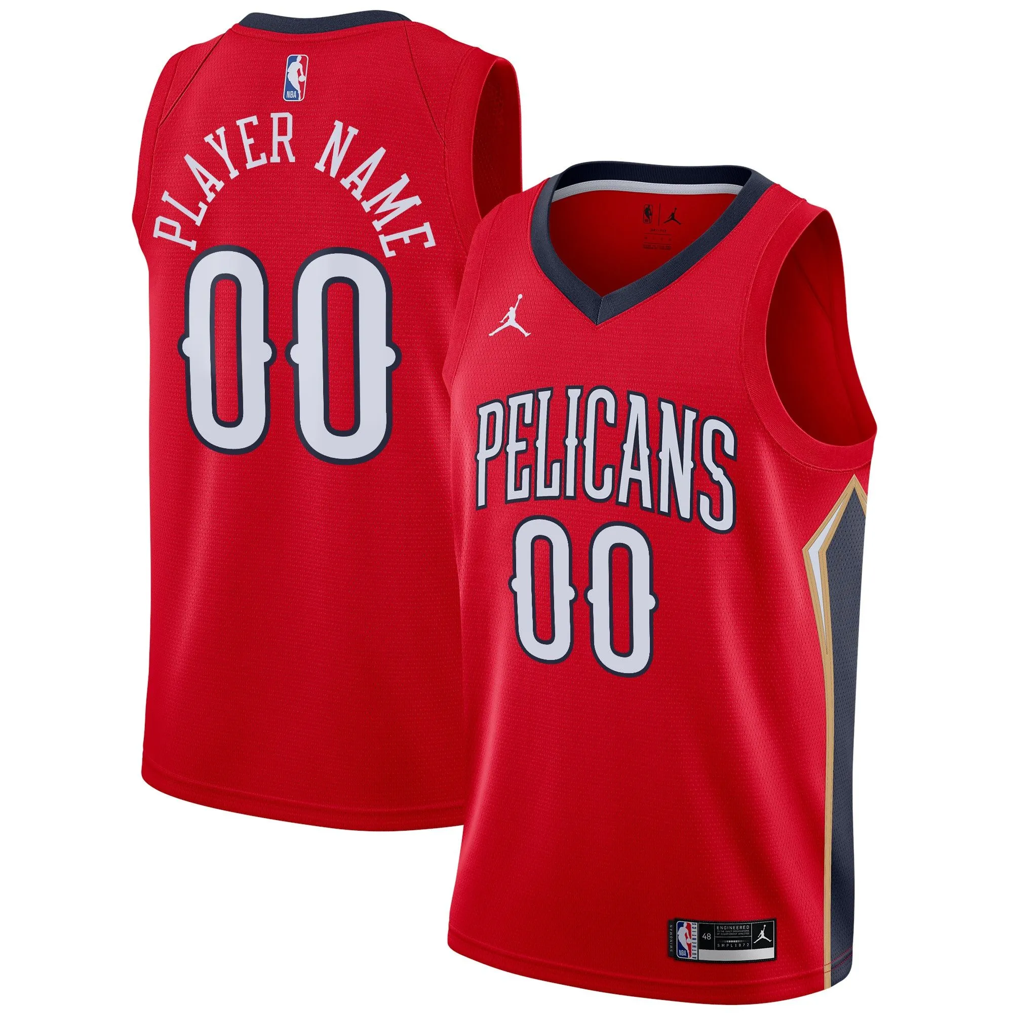 New Orleans Pelicans Jordan Brand Swingman Custom Jersey - Statement Edition - Red