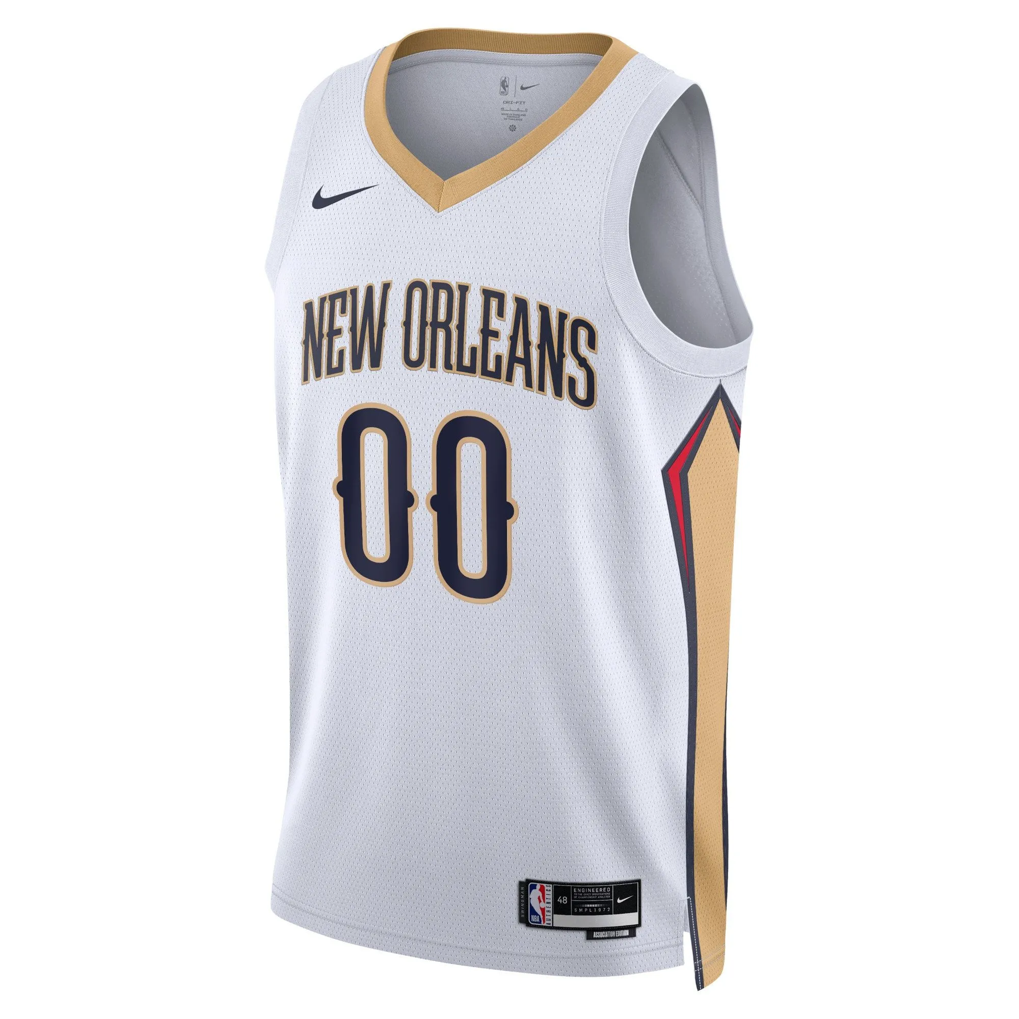 New Orleans Pelicans  Unisex Swingman Custom Jersey White - Association Edition