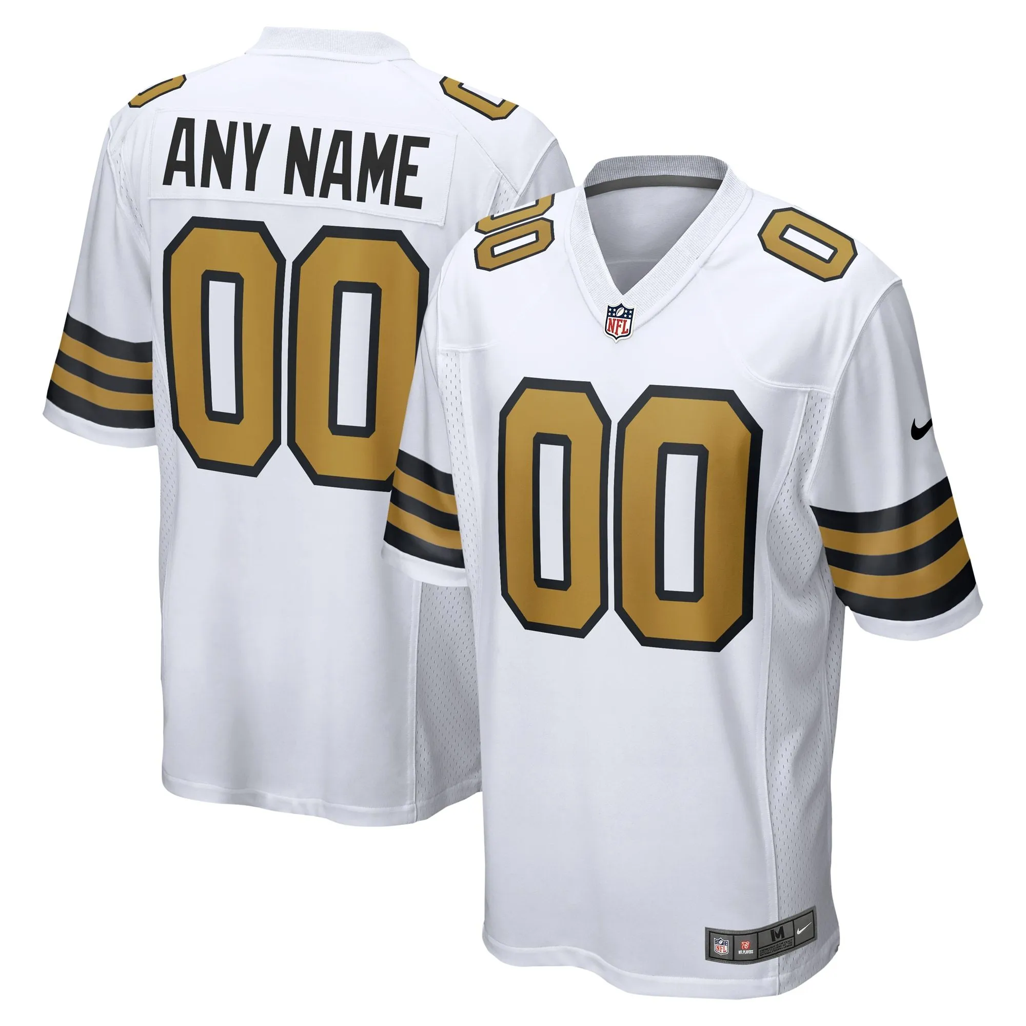 New Orleans Saints  Alternate Custom Game Jersey - White