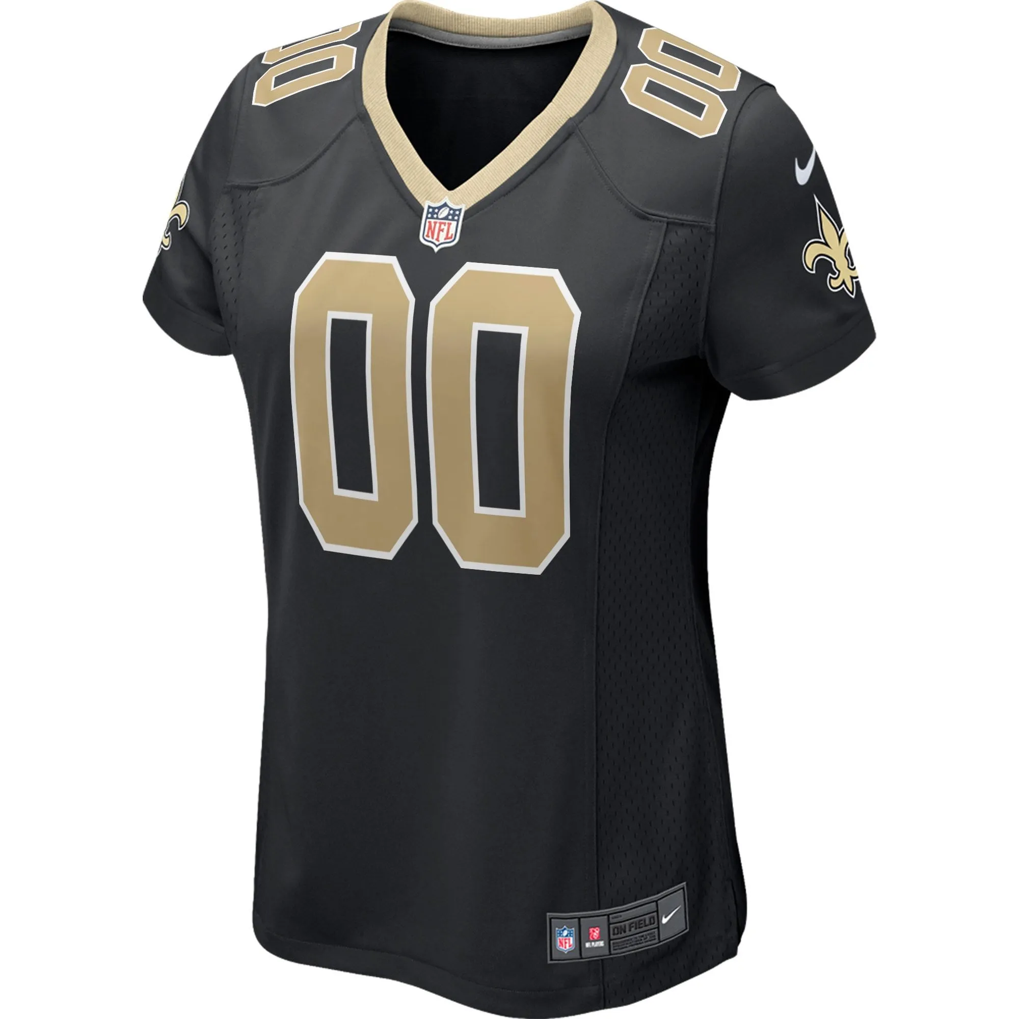 New Orleans Saints  Women's Custom Game Jersey - Black