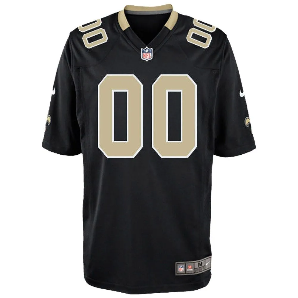 New Orleans Saints  Youth Custom Game Jersey - Black