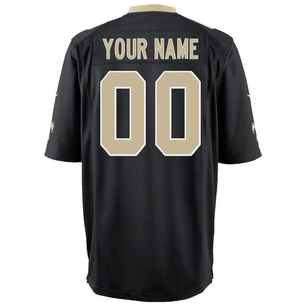 New Orleans Saints  Youth Custom Game Jersey - Black