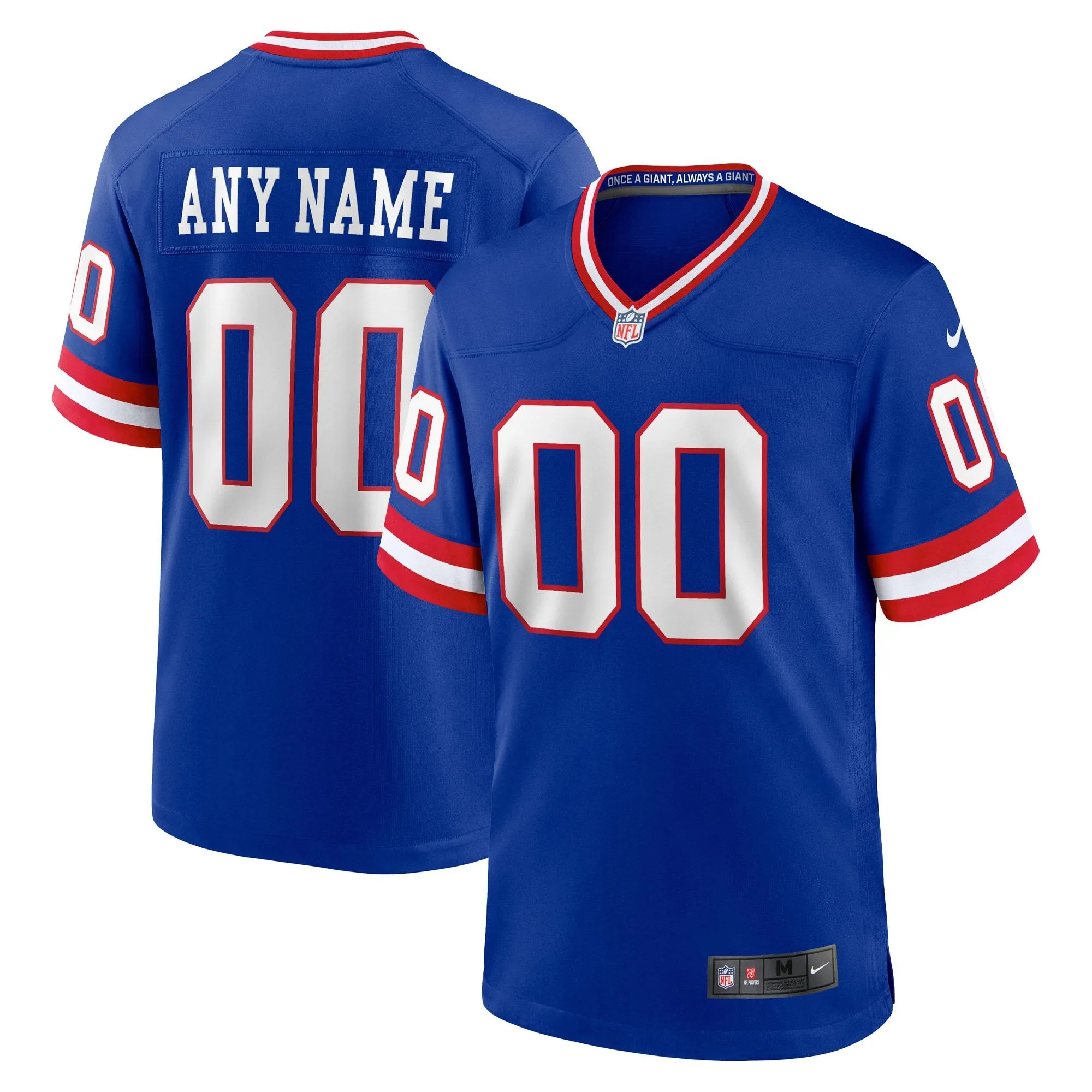 New York Giants  Classic Custom Game Jersey - Royal