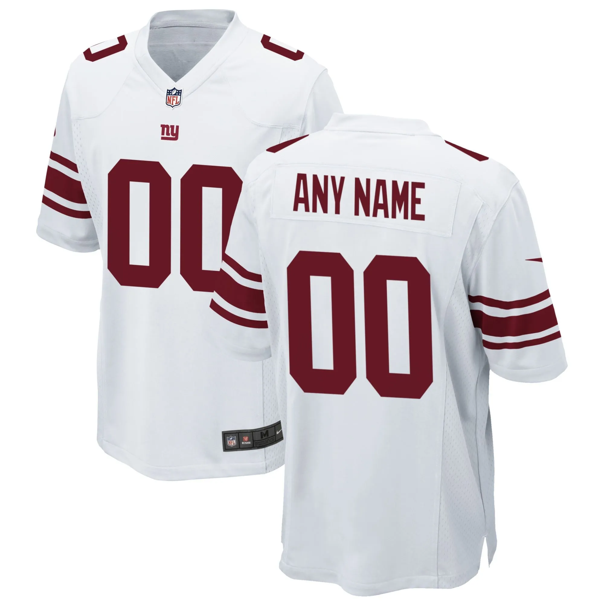 New York Giants  Custom Game Jersey - White