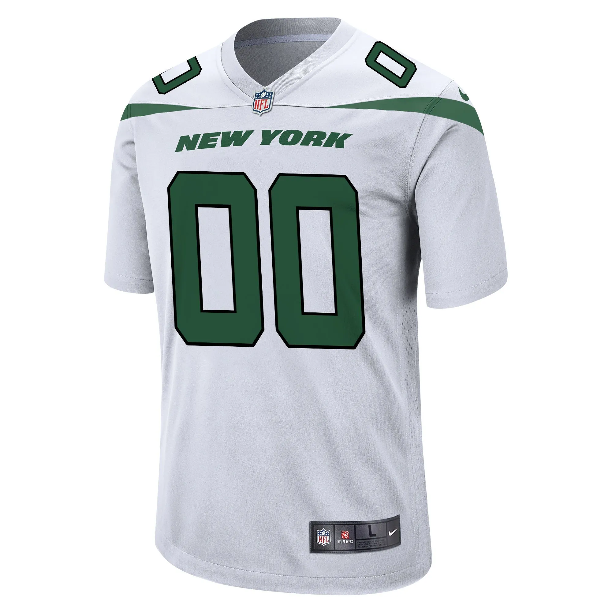 New York Jets  Custom Game Jersey - White