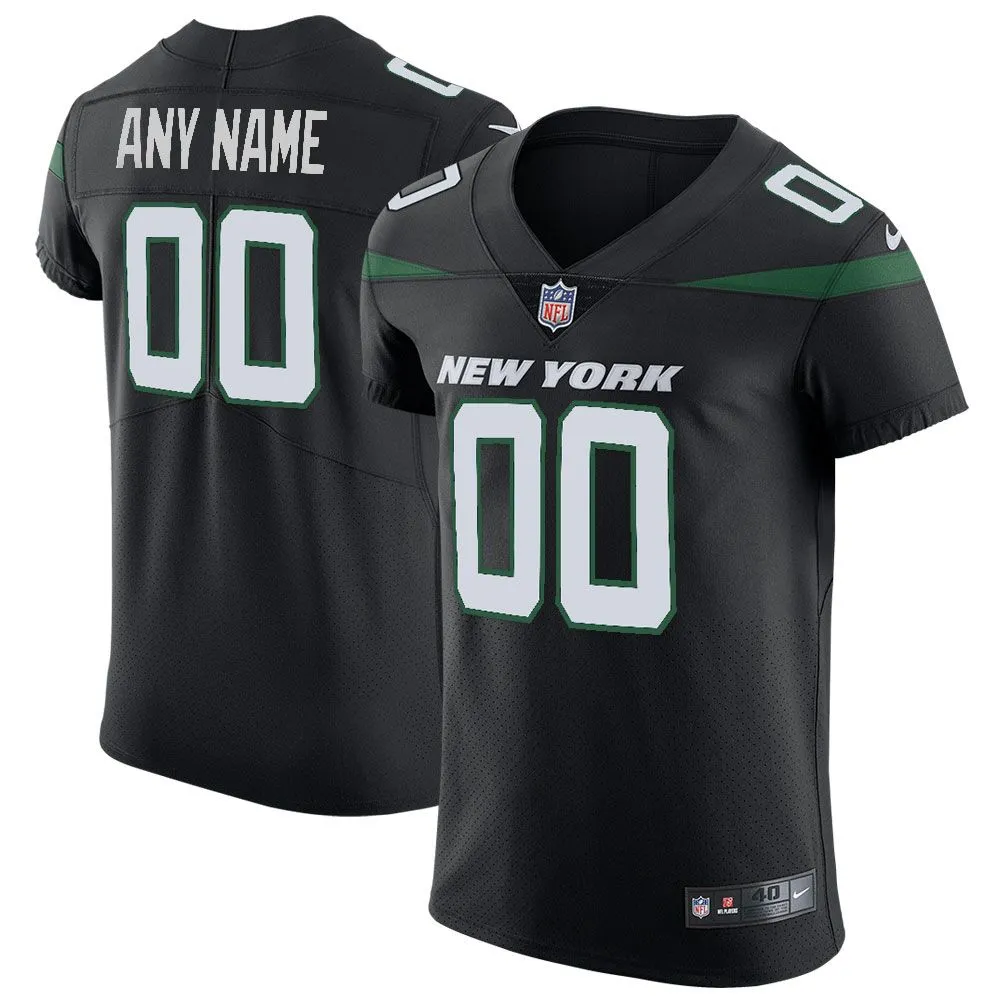 New York Jets  Vapor Untouchable Elite Custom Jersey - Stealth Black