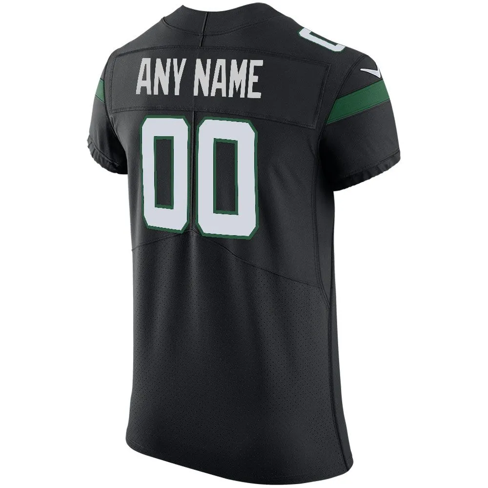 New York Jets  Vapor Untouchable Elite Custom Jersey - Stealth Black