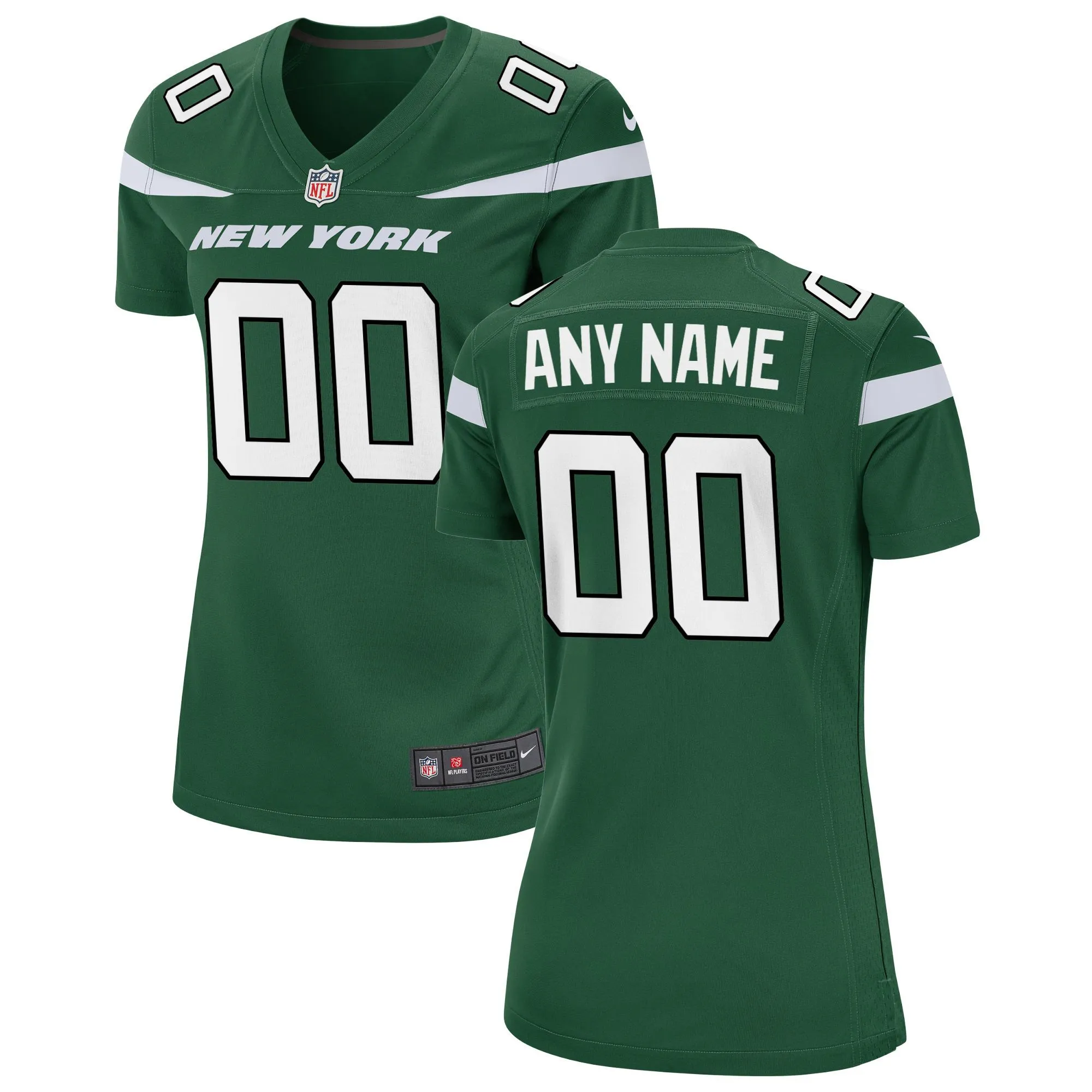 New York Jets  Women's Custom Game Jersey - Gotham Green