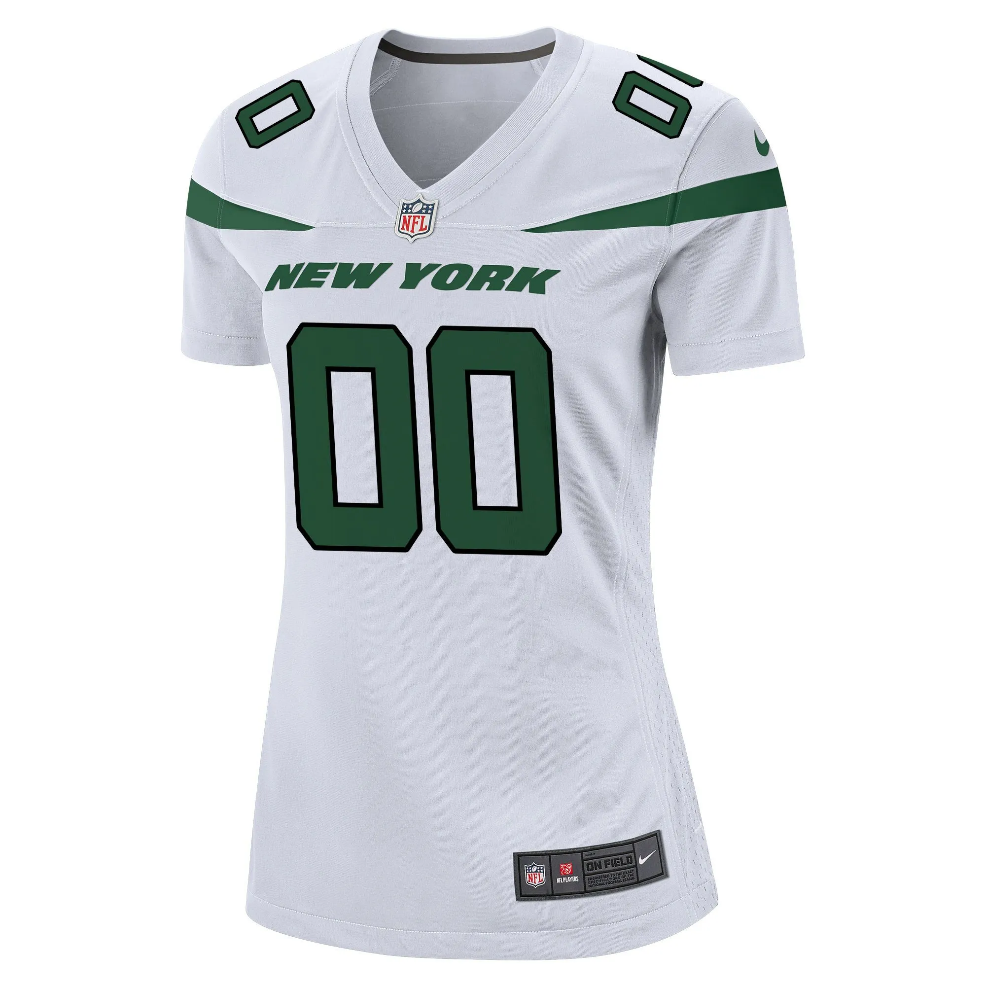 New York Jets  Women's Custom Game Jersey - White