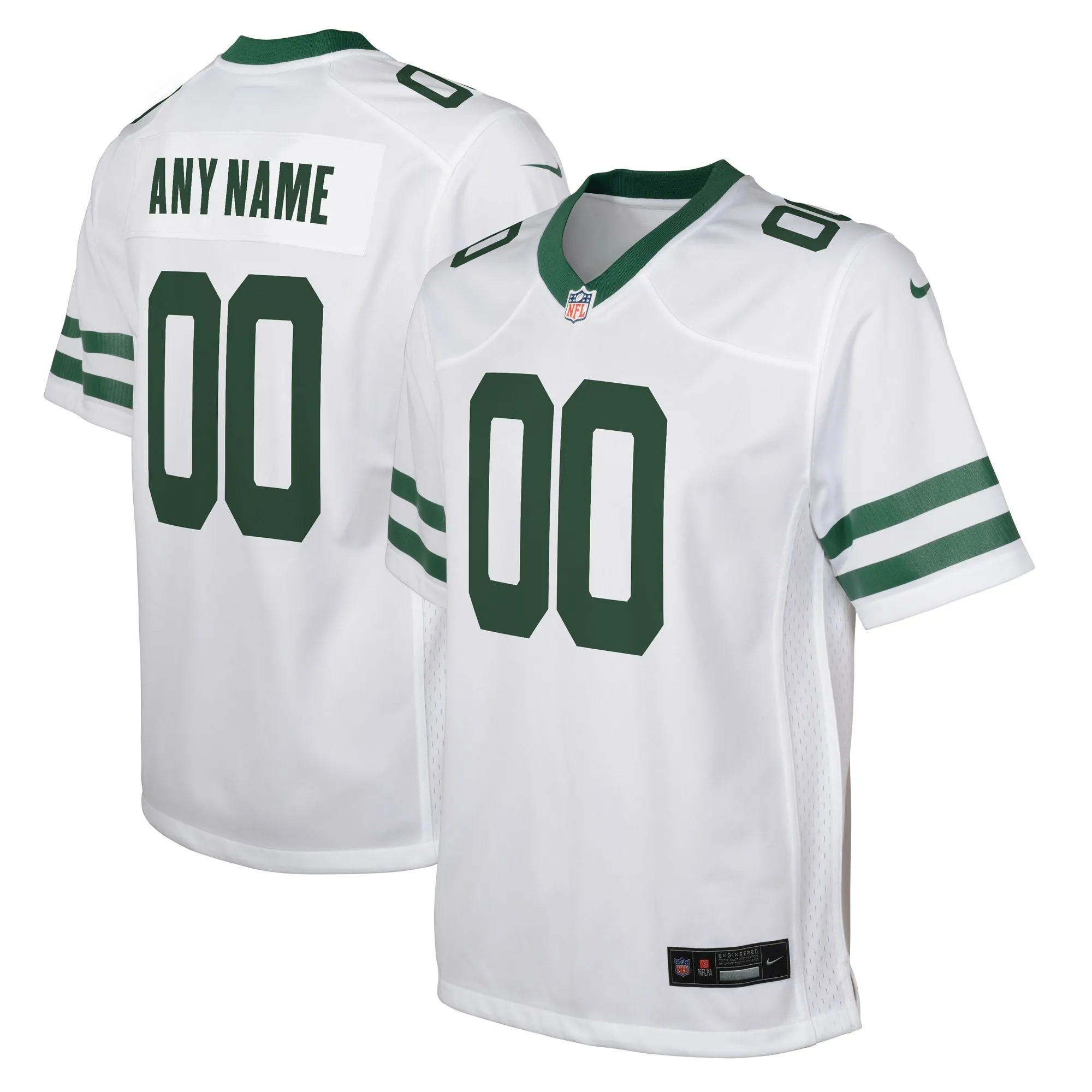 New York Jets  Youth Legacy Custom Game Jersey - White