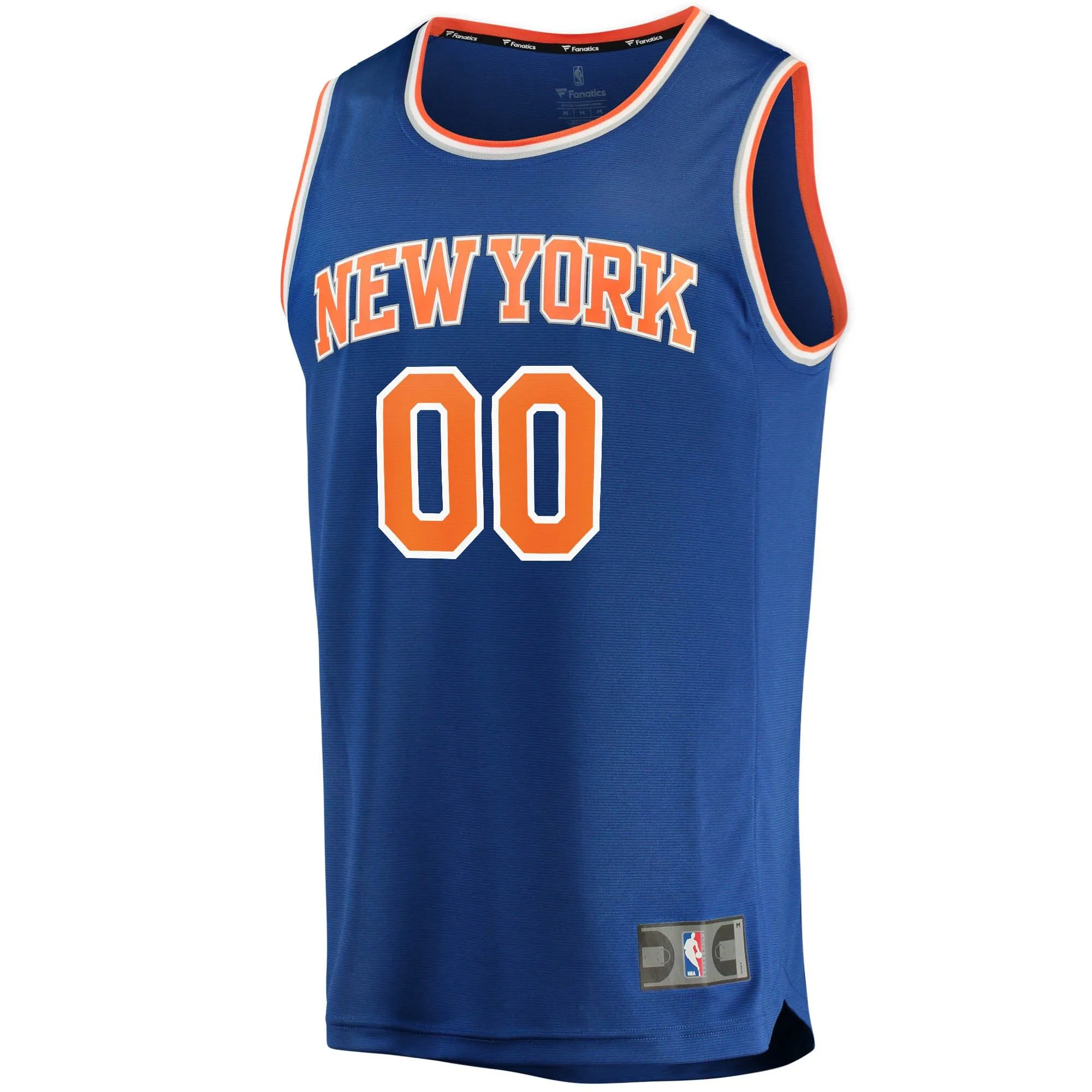 New York Knicks Fanatics Branded Youth Fast Break Custom Replica Jersey Blue - Icon Edition