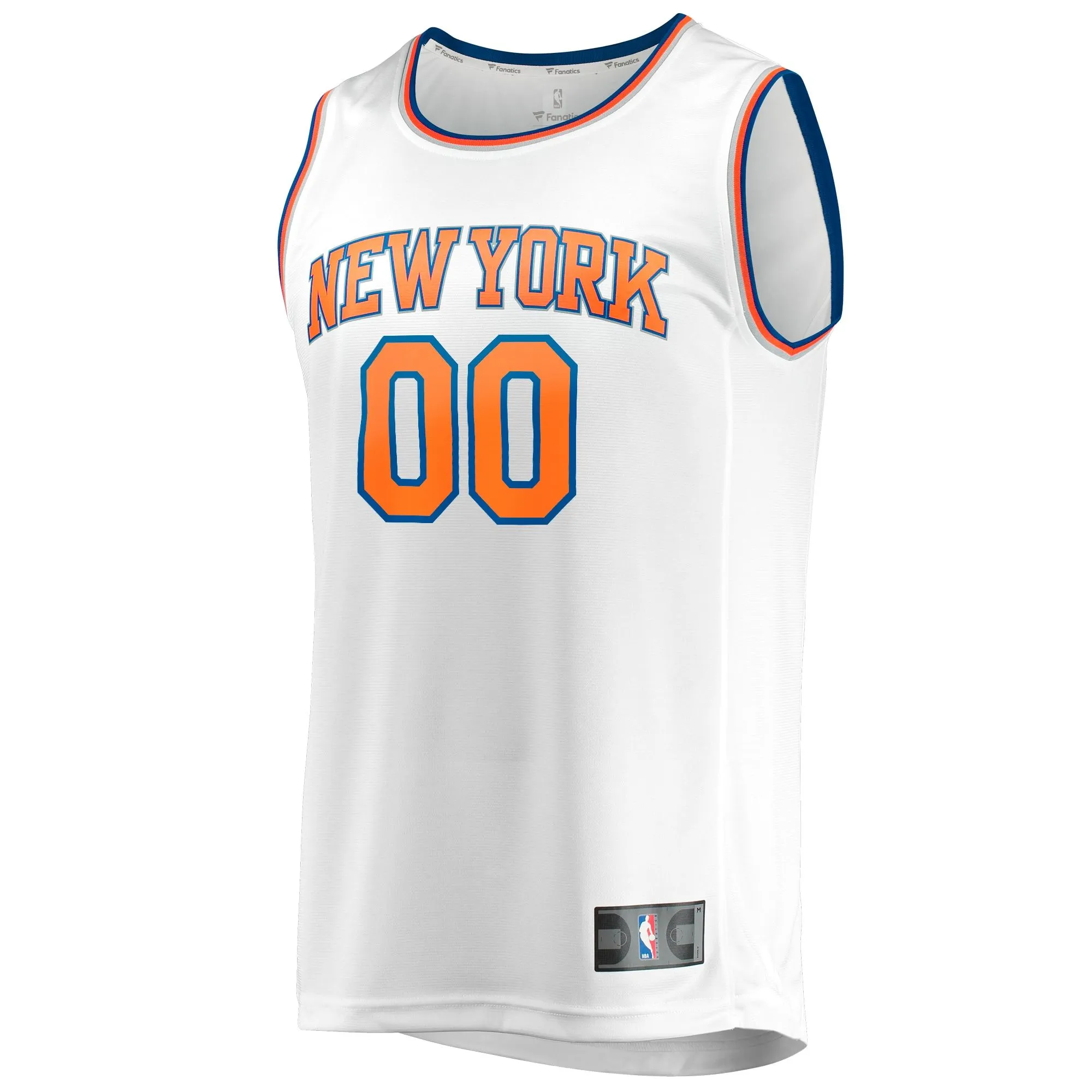 New York Knicks Fanatics Branded Youth Fast Break Replica Custom Jersey - Association Edition - White