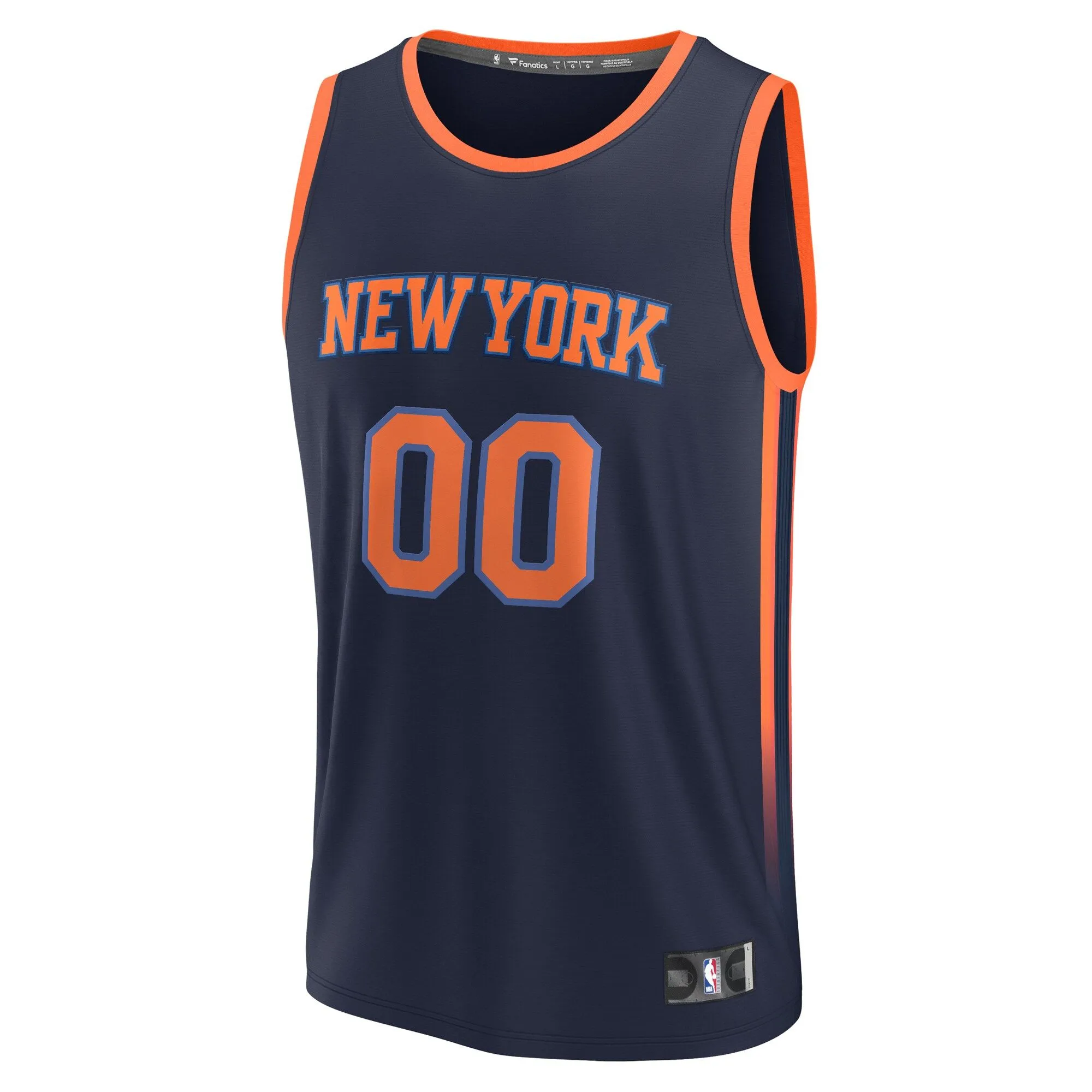 New York Knicks Fanatics Branded Youth Fast Break Replica Custom Jersey - Statement Edition - Navy