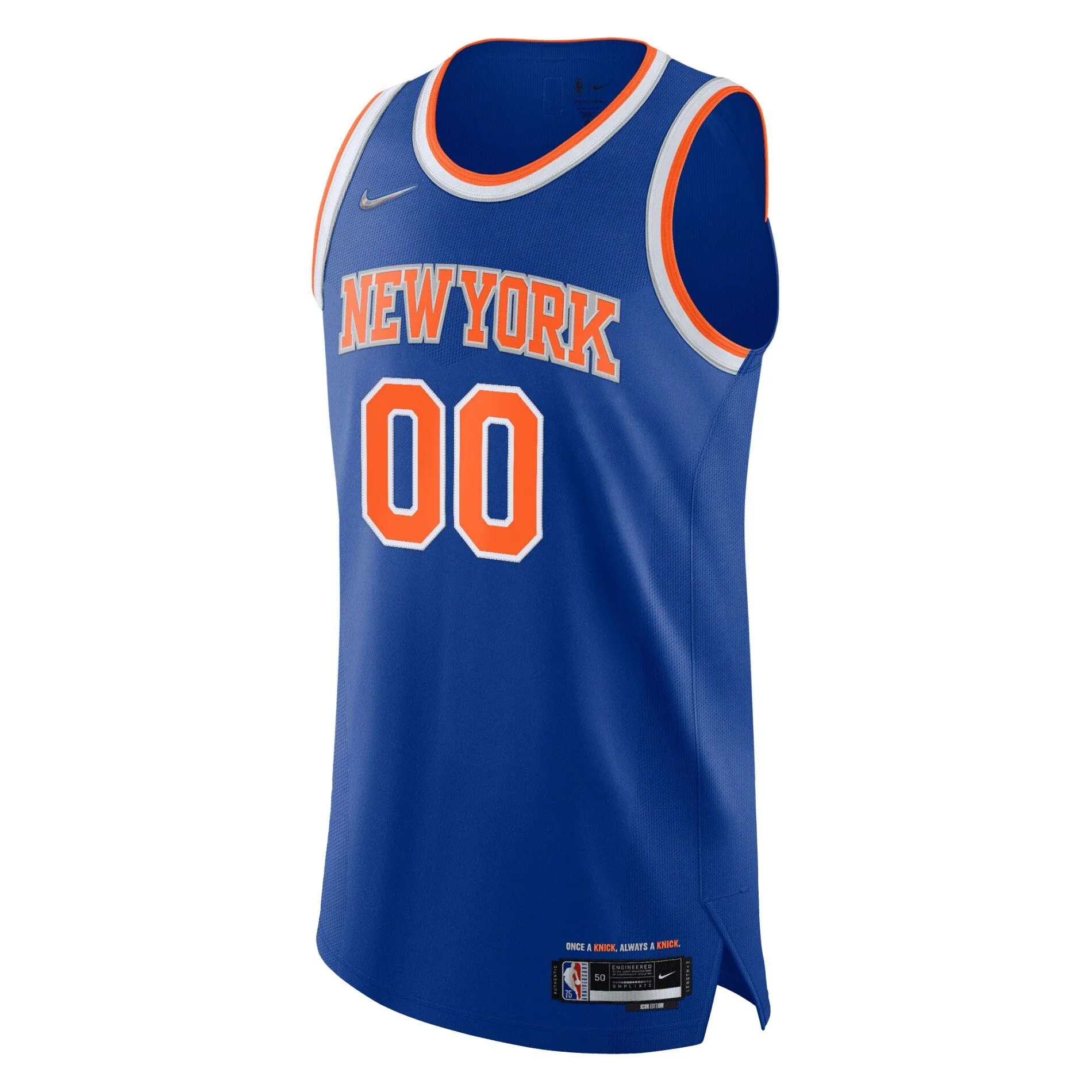 New York Knicks  2021/22 Diamond Swingman  Custom Jersey - Icon Edition - Blue