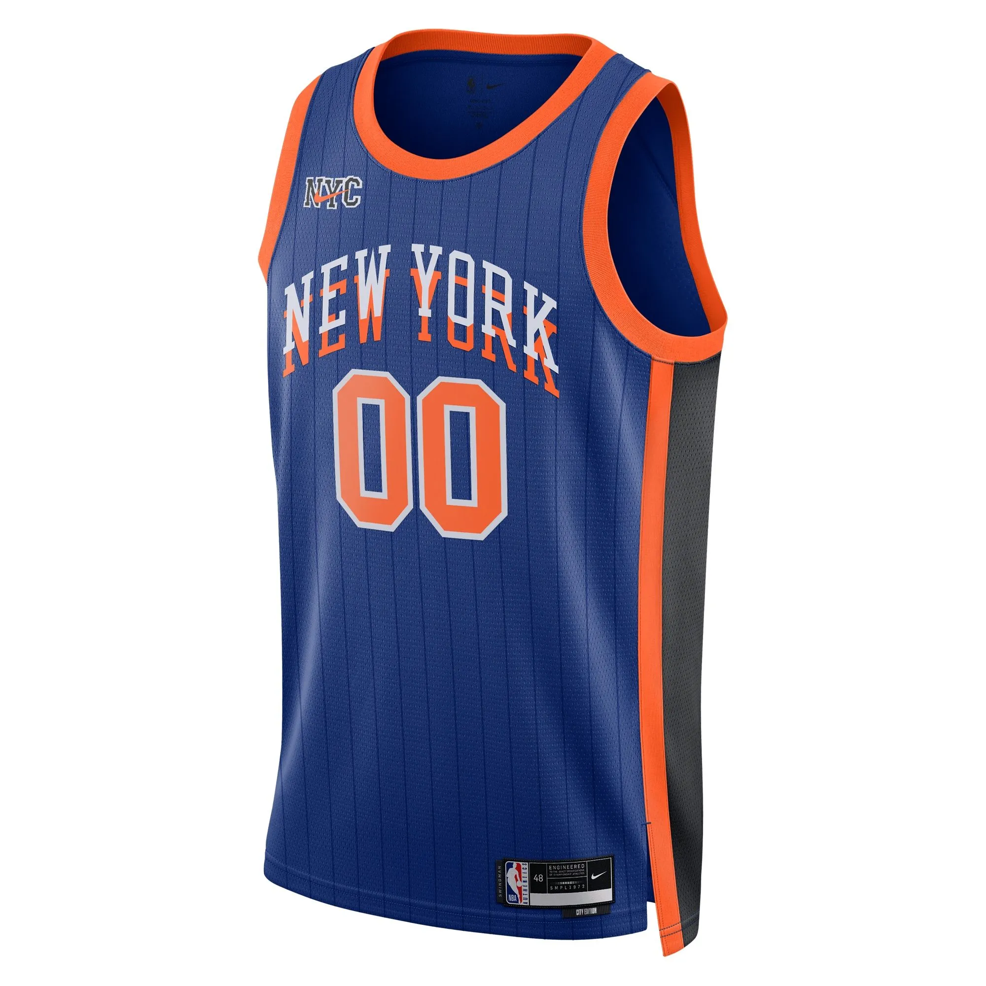 New York Knicks  Unisex 2023/24 Custom Swingman Jersey - Blue - City Edition