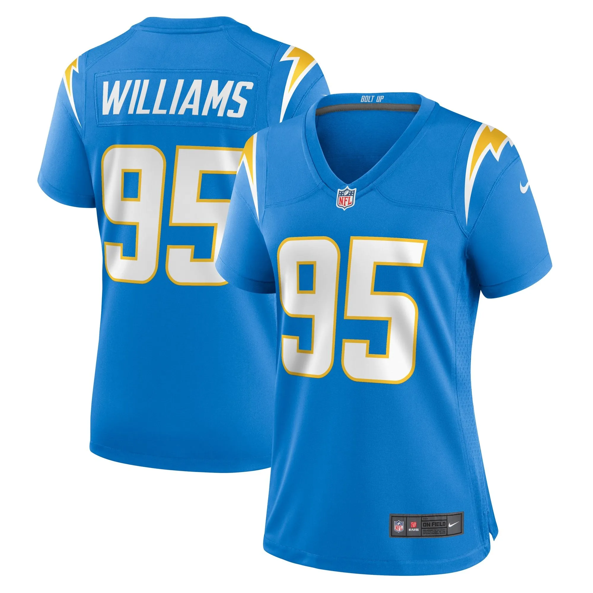 Nicholas Williams Los Angeles Chargers  Women's Team Game Jersey -  Powder Blue