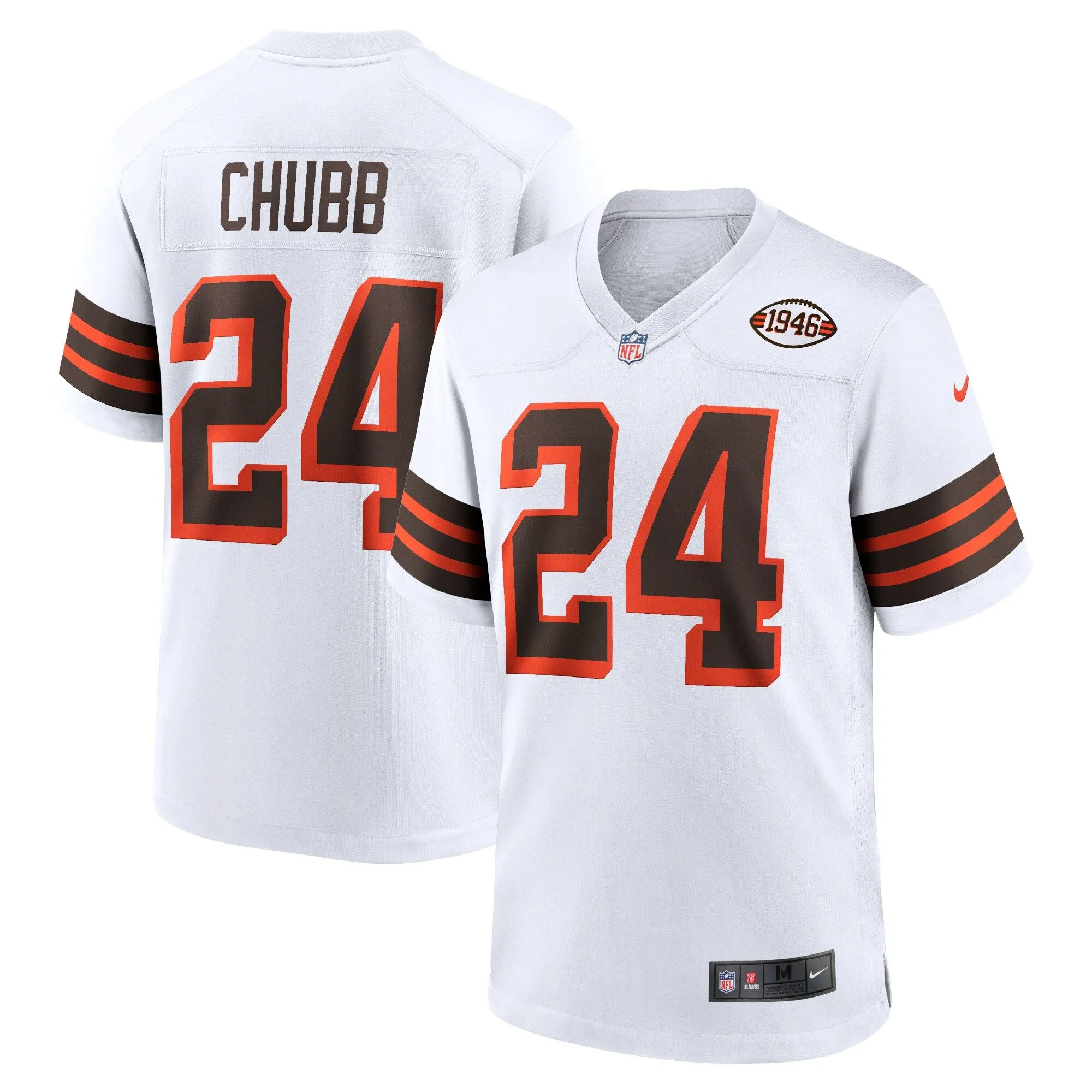 Nick Chubb Cleveland Browns  1946 Collection Alternate Game Jersey - White