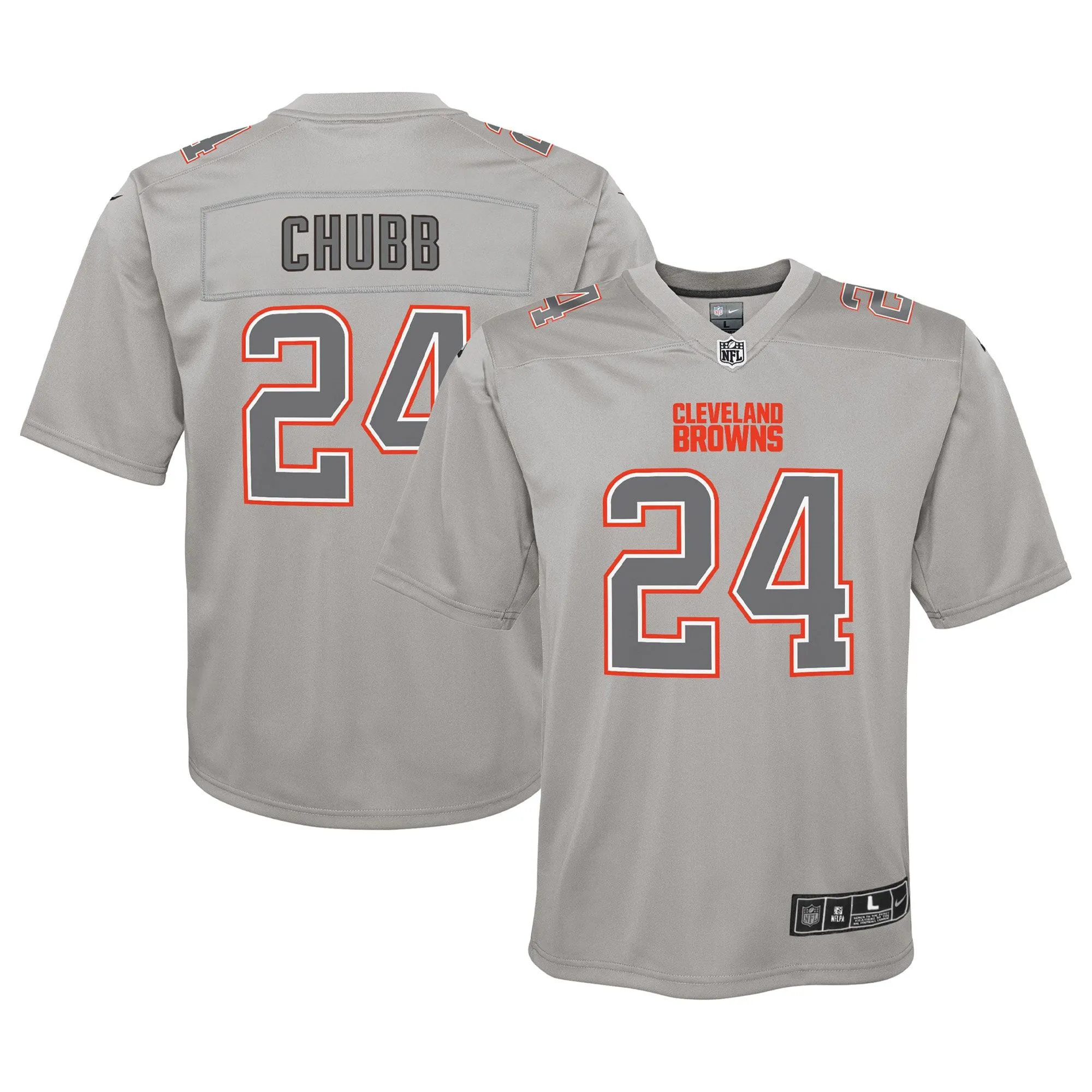 Nick Chubb Cleveland Browns  Youth Atmosphere Game Jersey - Gray