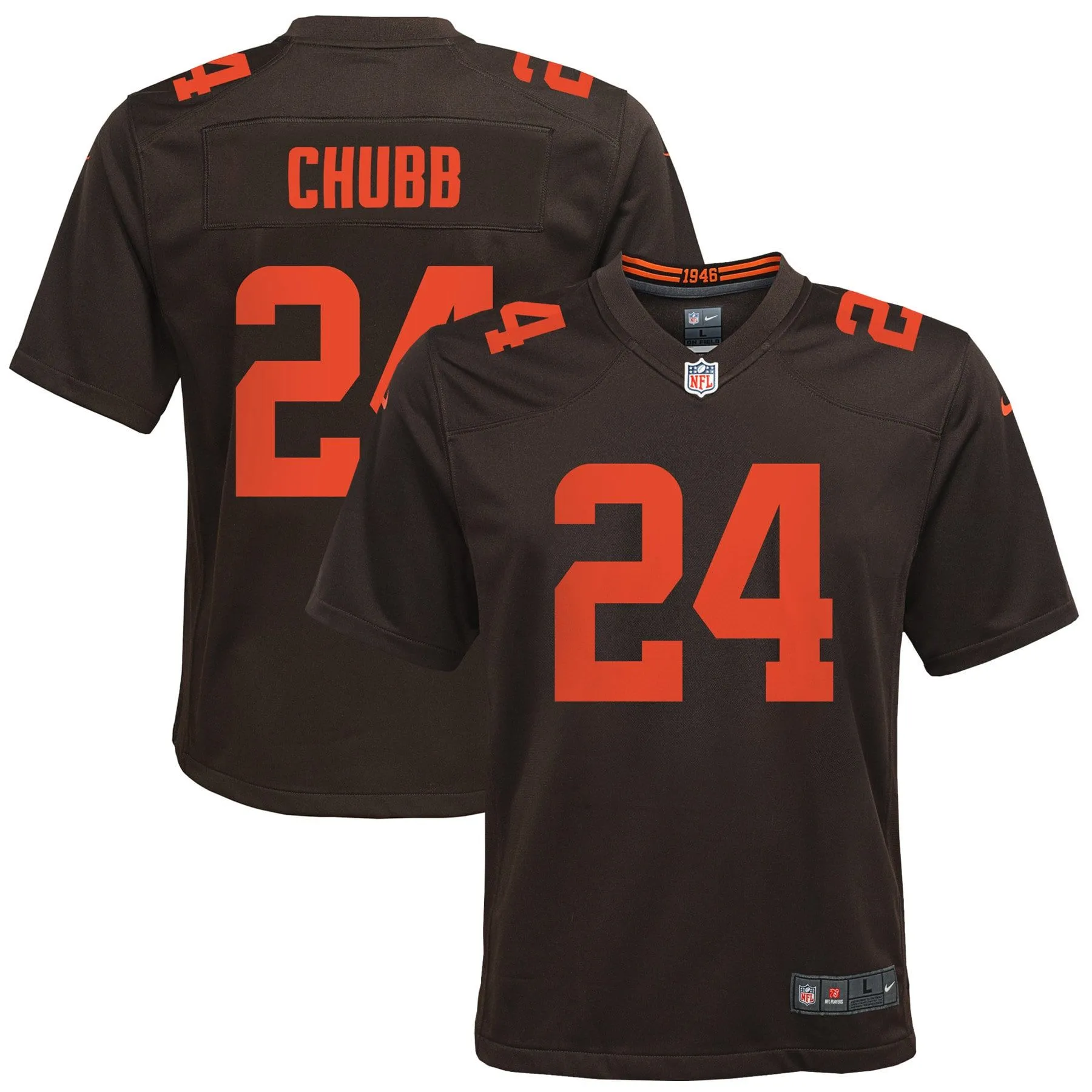 Nick Chubb Cleveland Browns  Youth Game Jersey - Brown