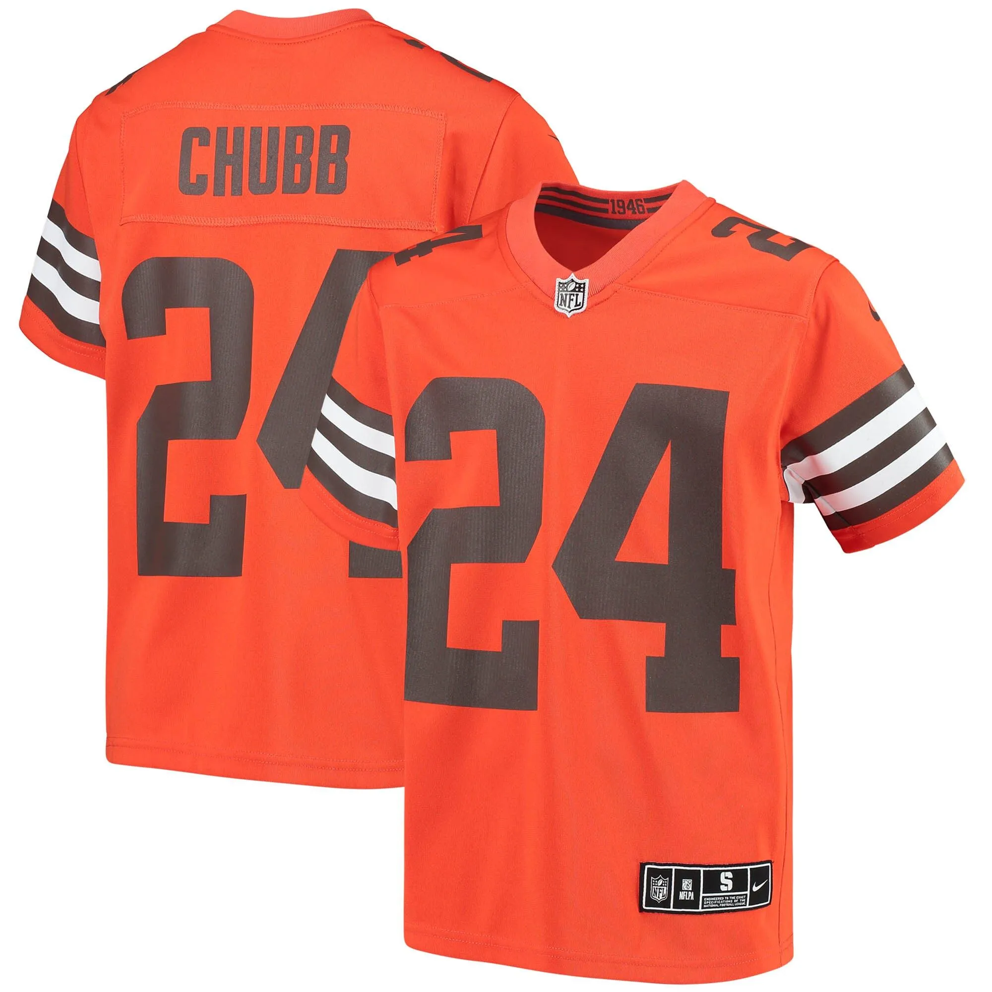 Nick Chubb Cleveland Browns  Youth Inverted Team Game Jersey - Orange