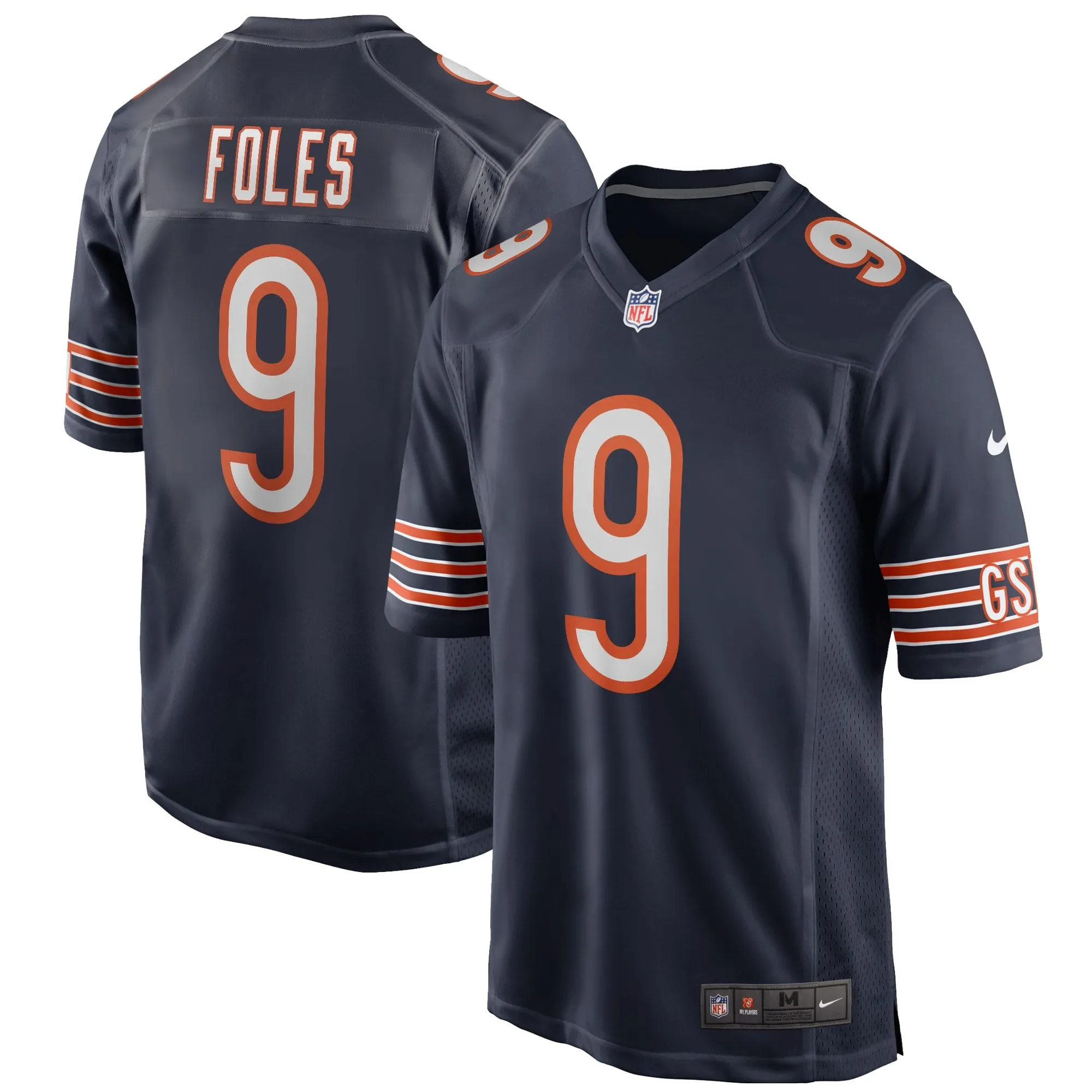 Nick Foles Chicago Bears  Game Jersey - Navy