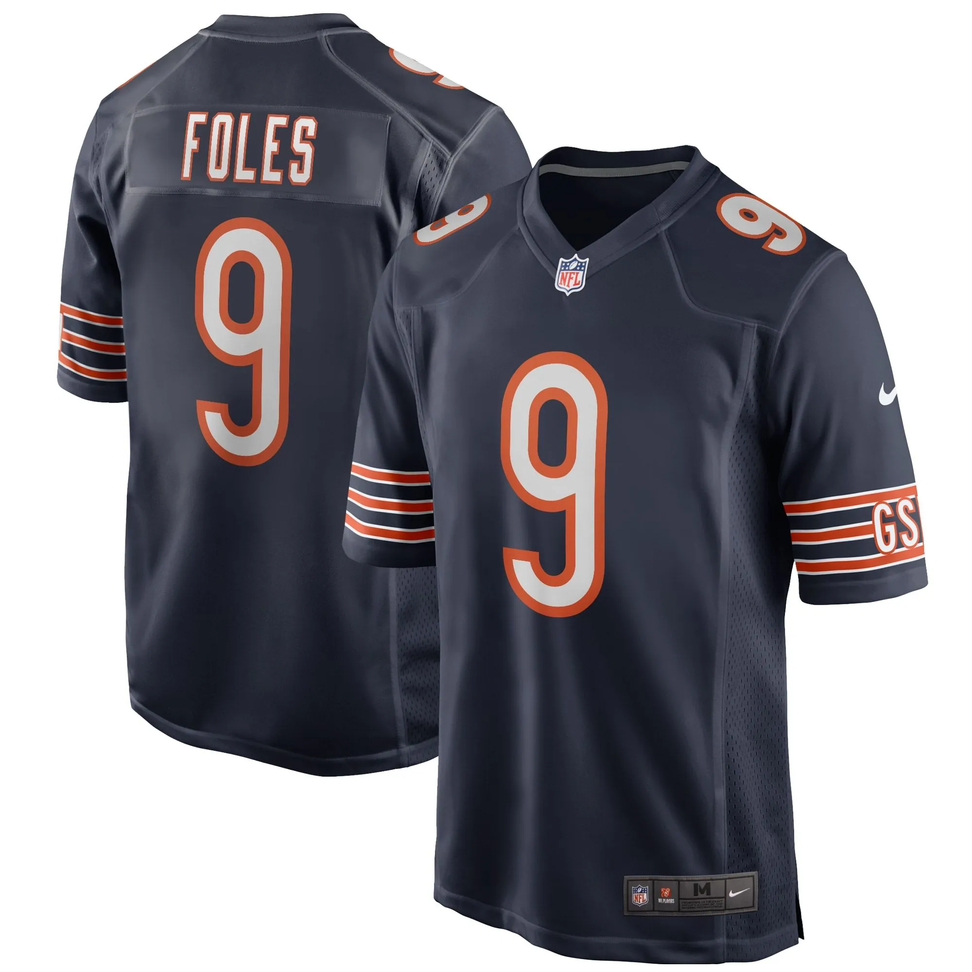 Nick Foles Chicago Bears  Game Player Jersey - Navy