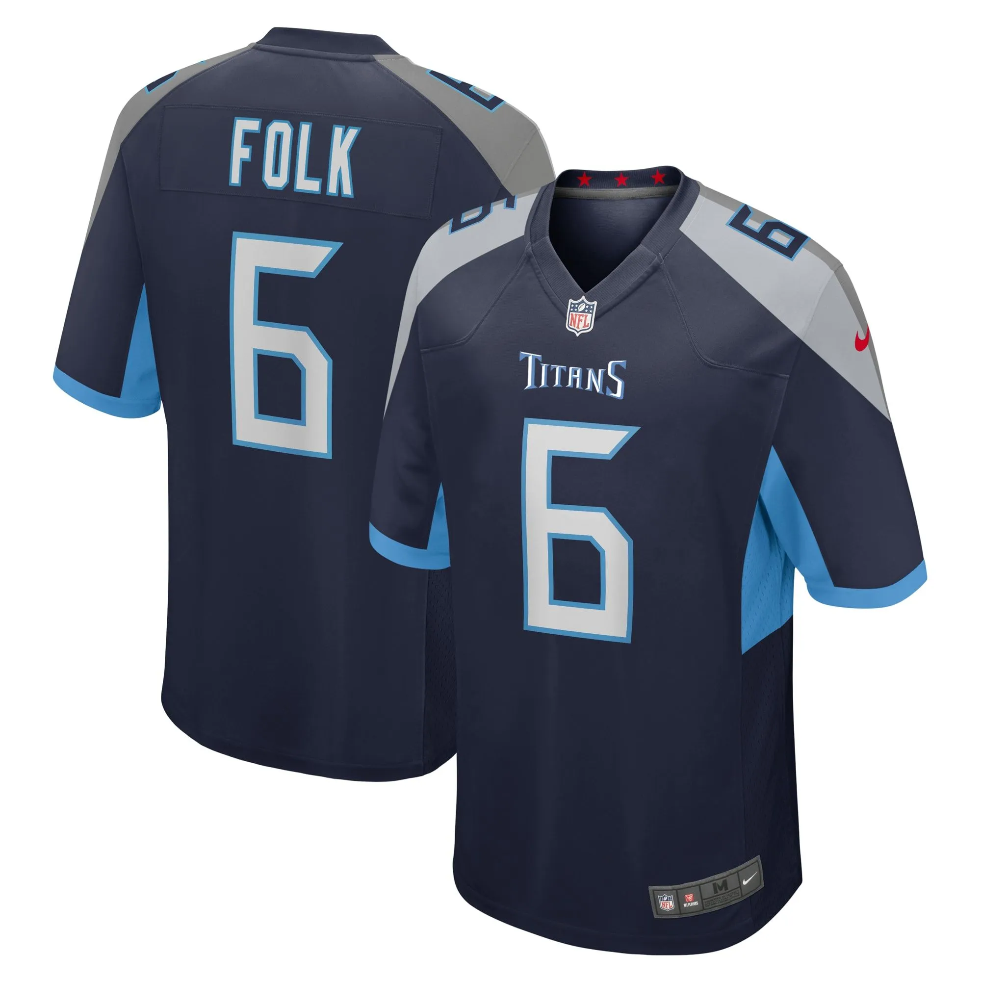 Nick Folk Tennessee Titans  Team Game Jersey -  Navy