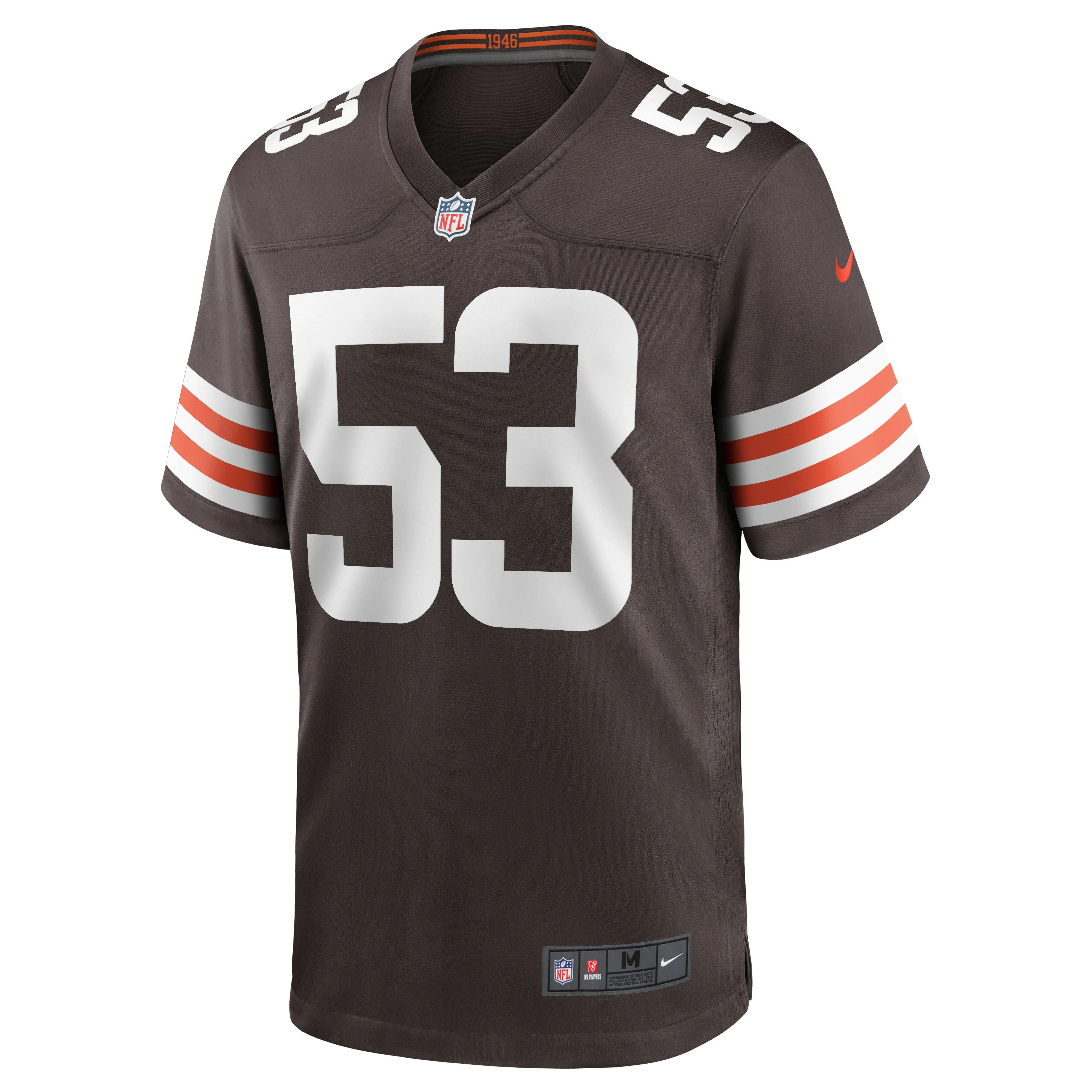 Nick Harris Cleveland Browns  Game Jersey - Brown