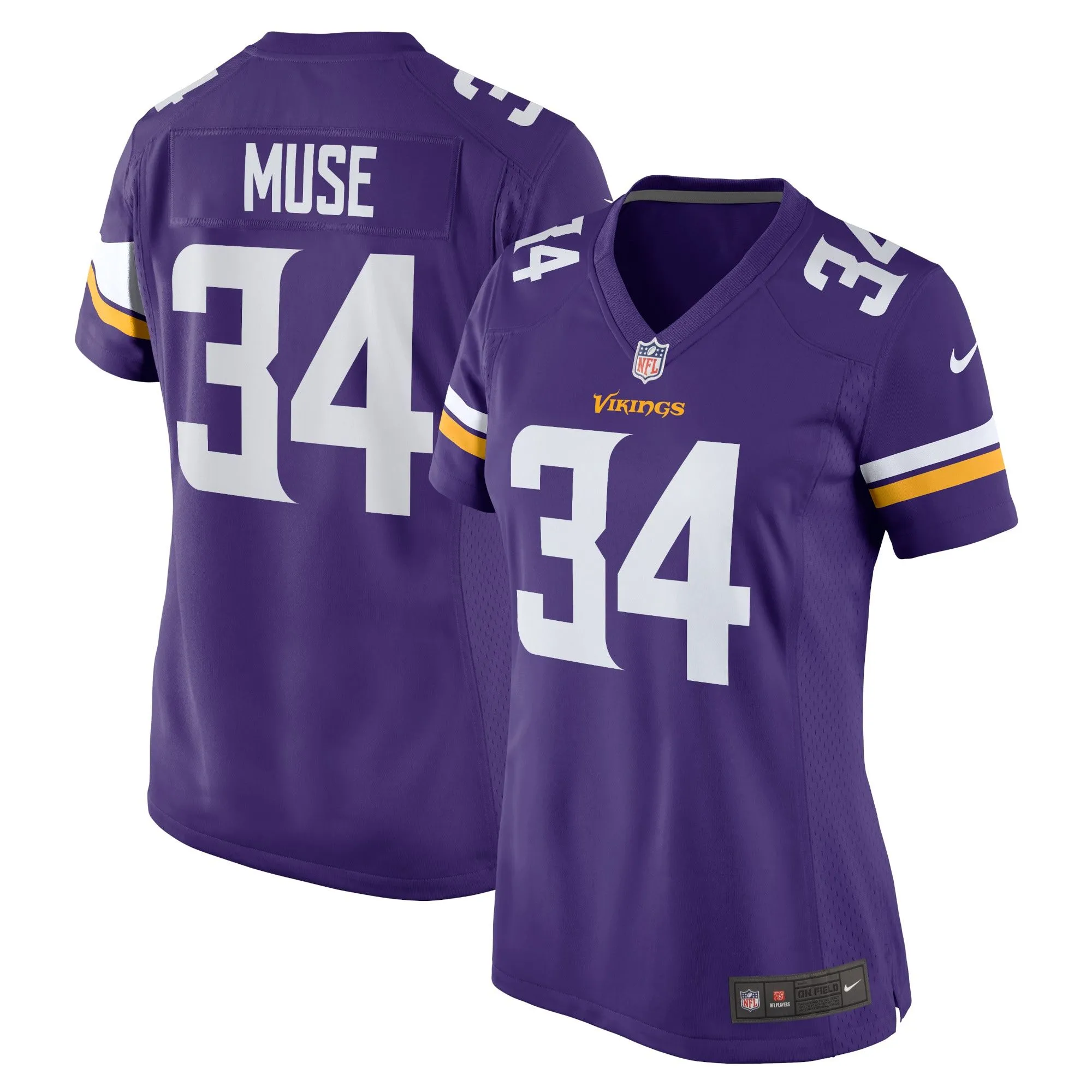 Nick Muse Minnesota Vikings  Women's Home Game Player Jersey - Purple