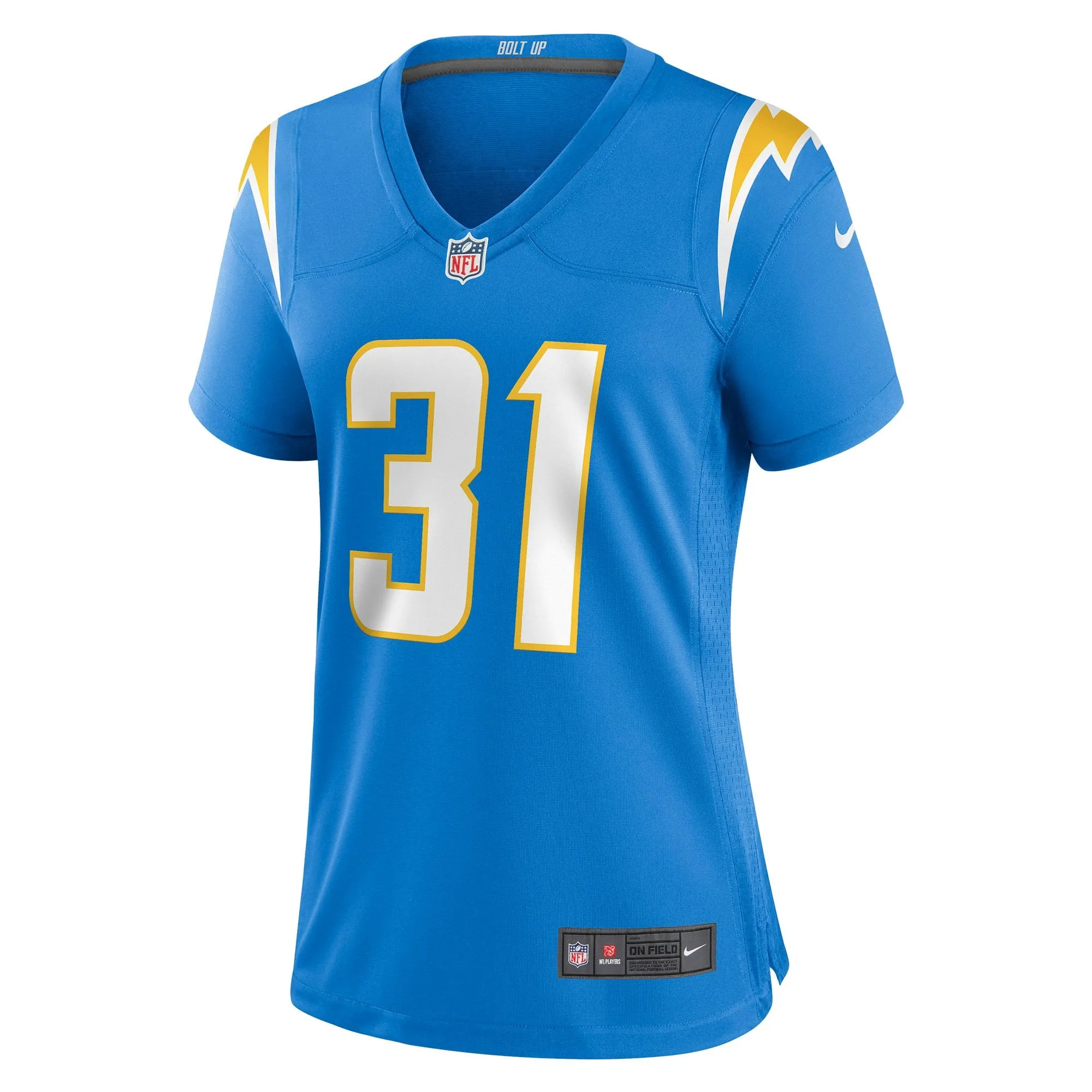 Nick Niemann Los Angeles Chargers  Women's Game Player Jersey - Powder Blue